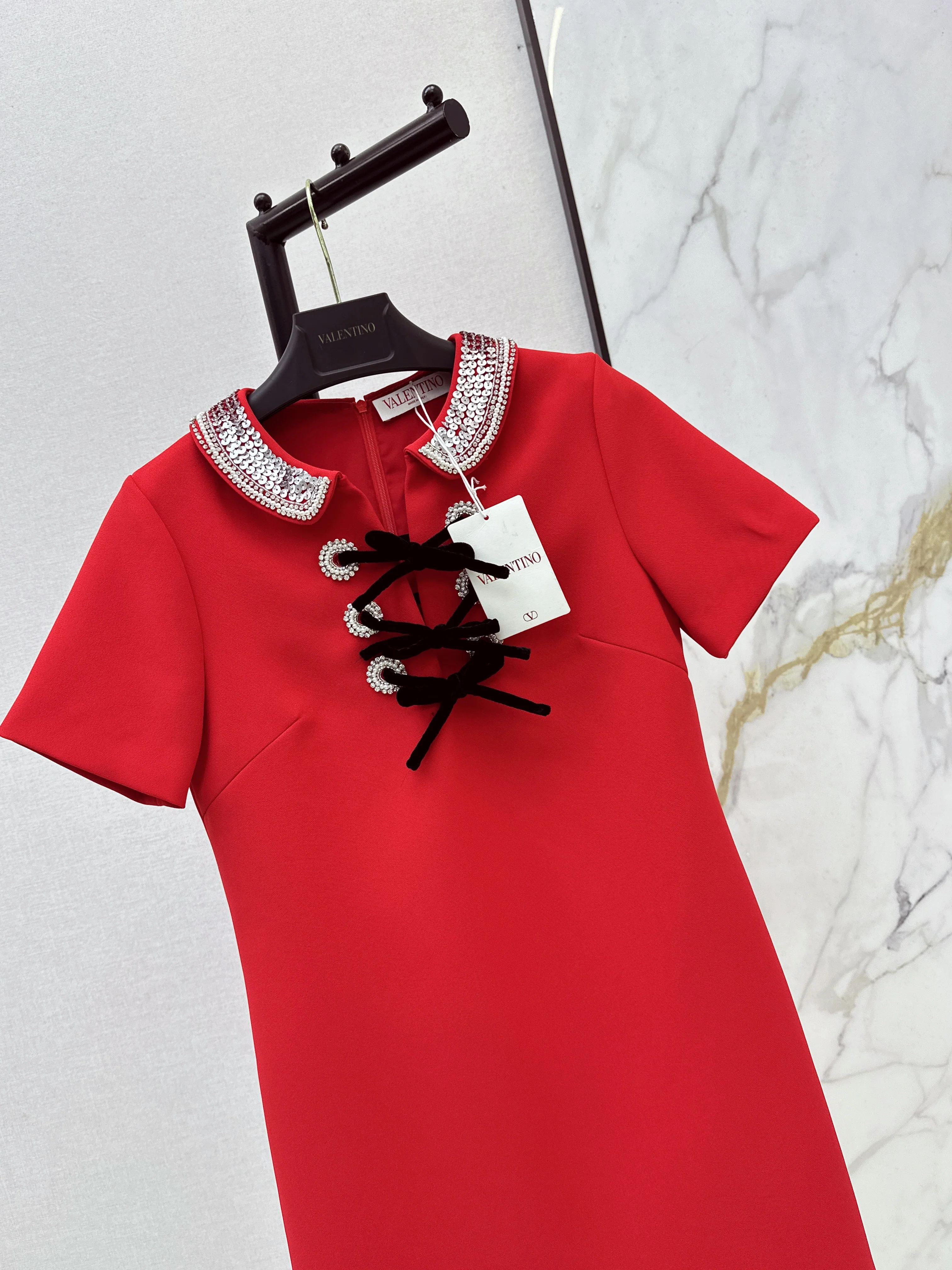 Valen 26ss beading sequins dress