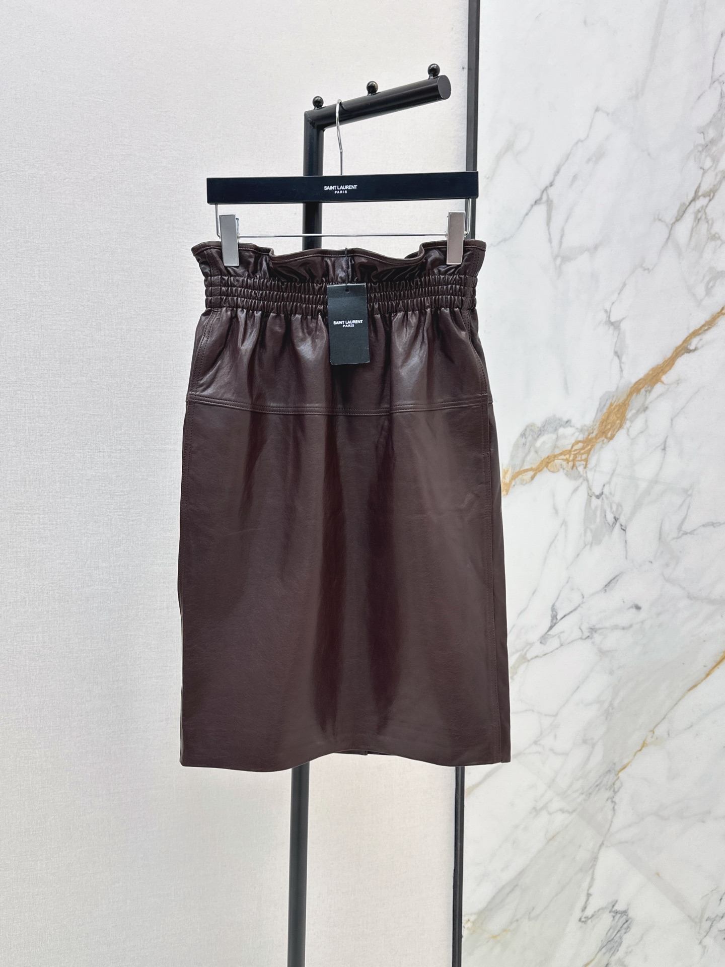 Sain 26ss leather skirt