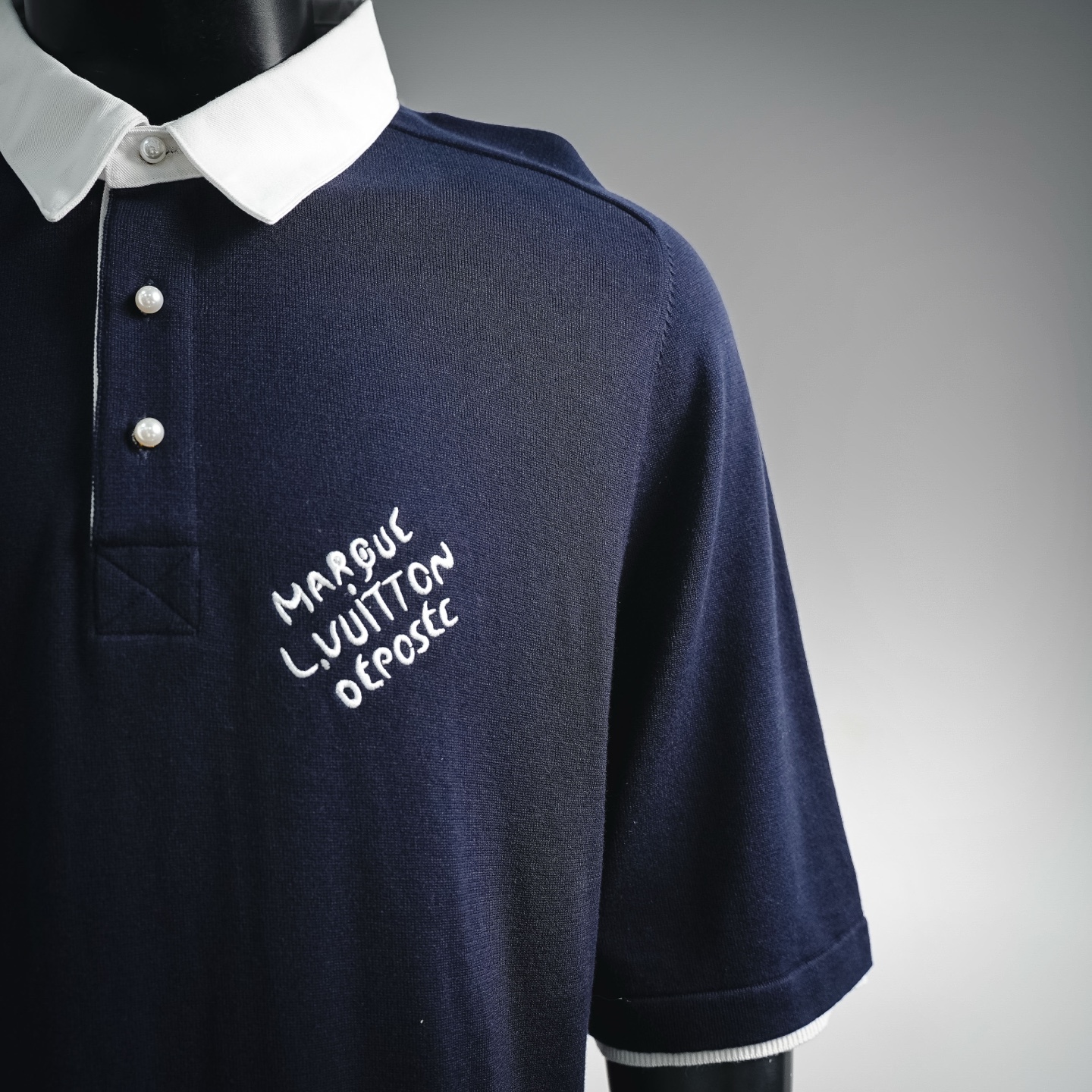 Louis letter embroidered Polo