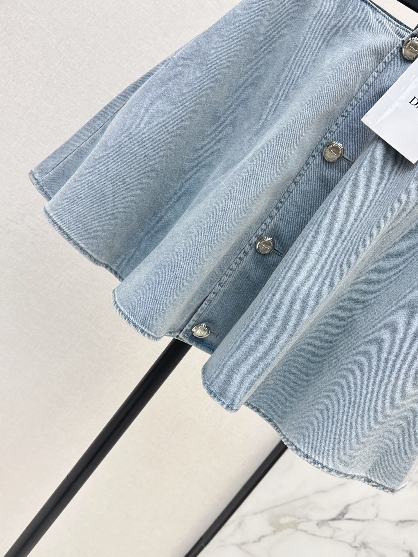 CD 26fw denim pleated skirt