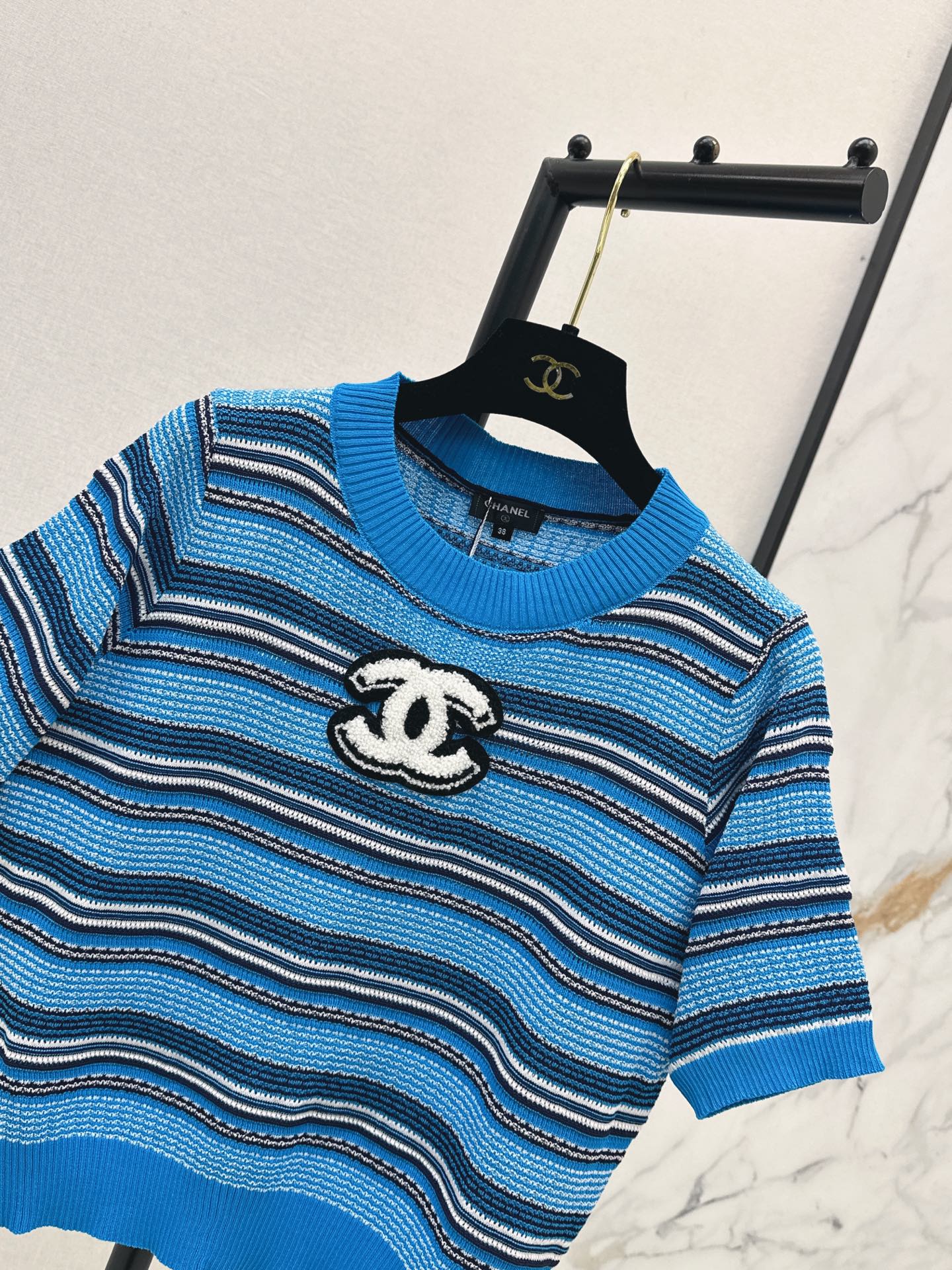 Chan 26ss striped knitwear