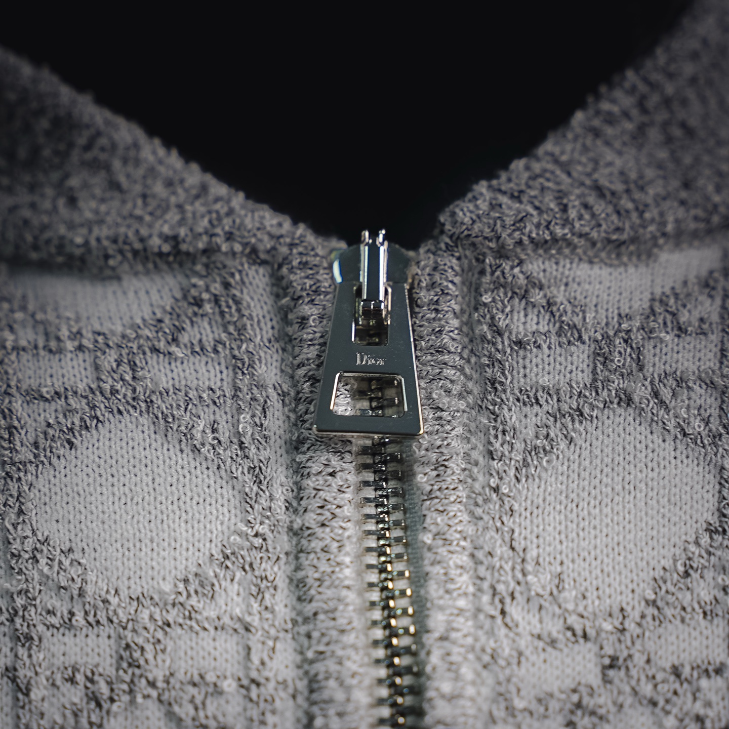 CD jacquard knit jacket