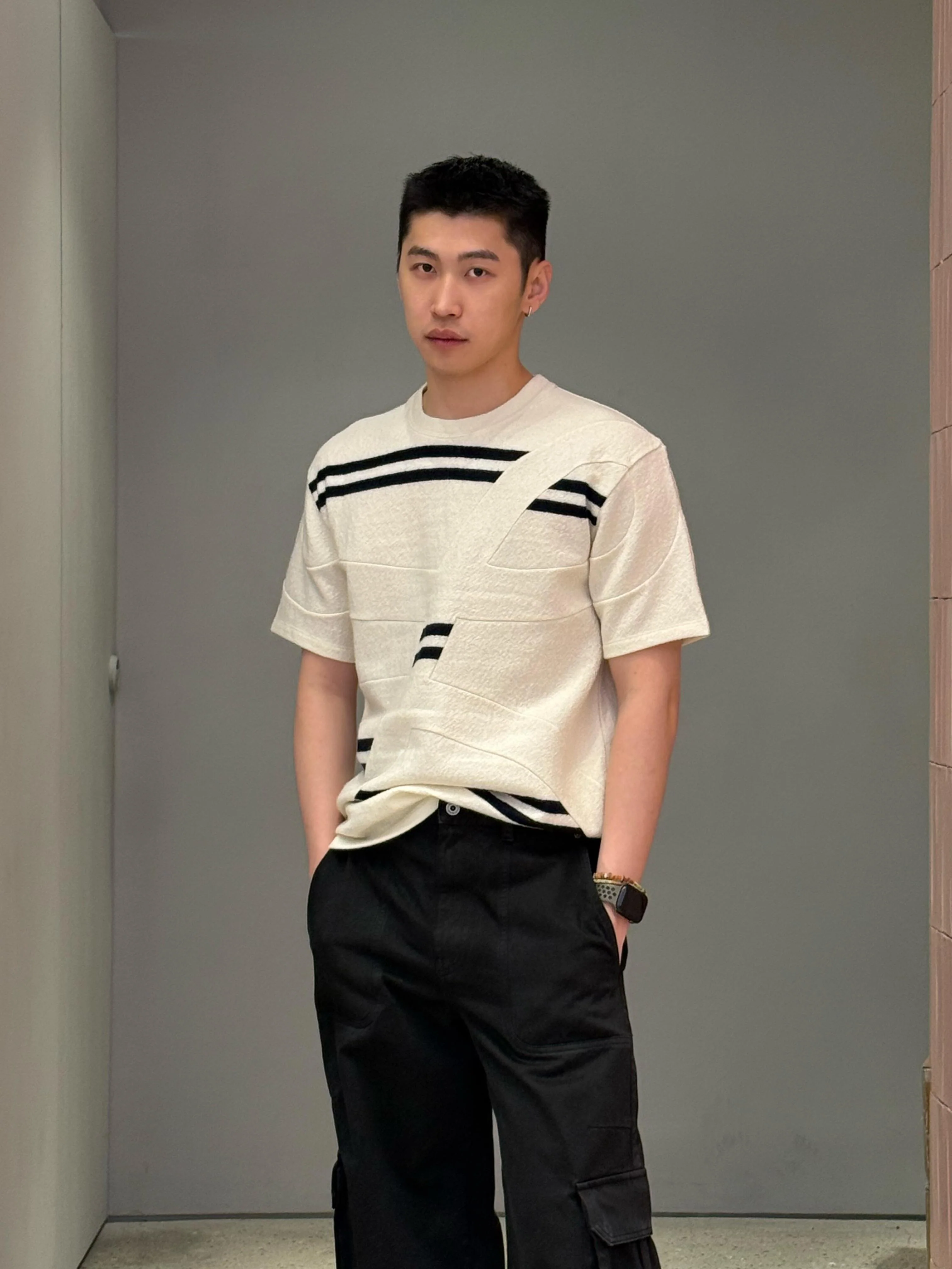 Loe striped knitted t-shirt