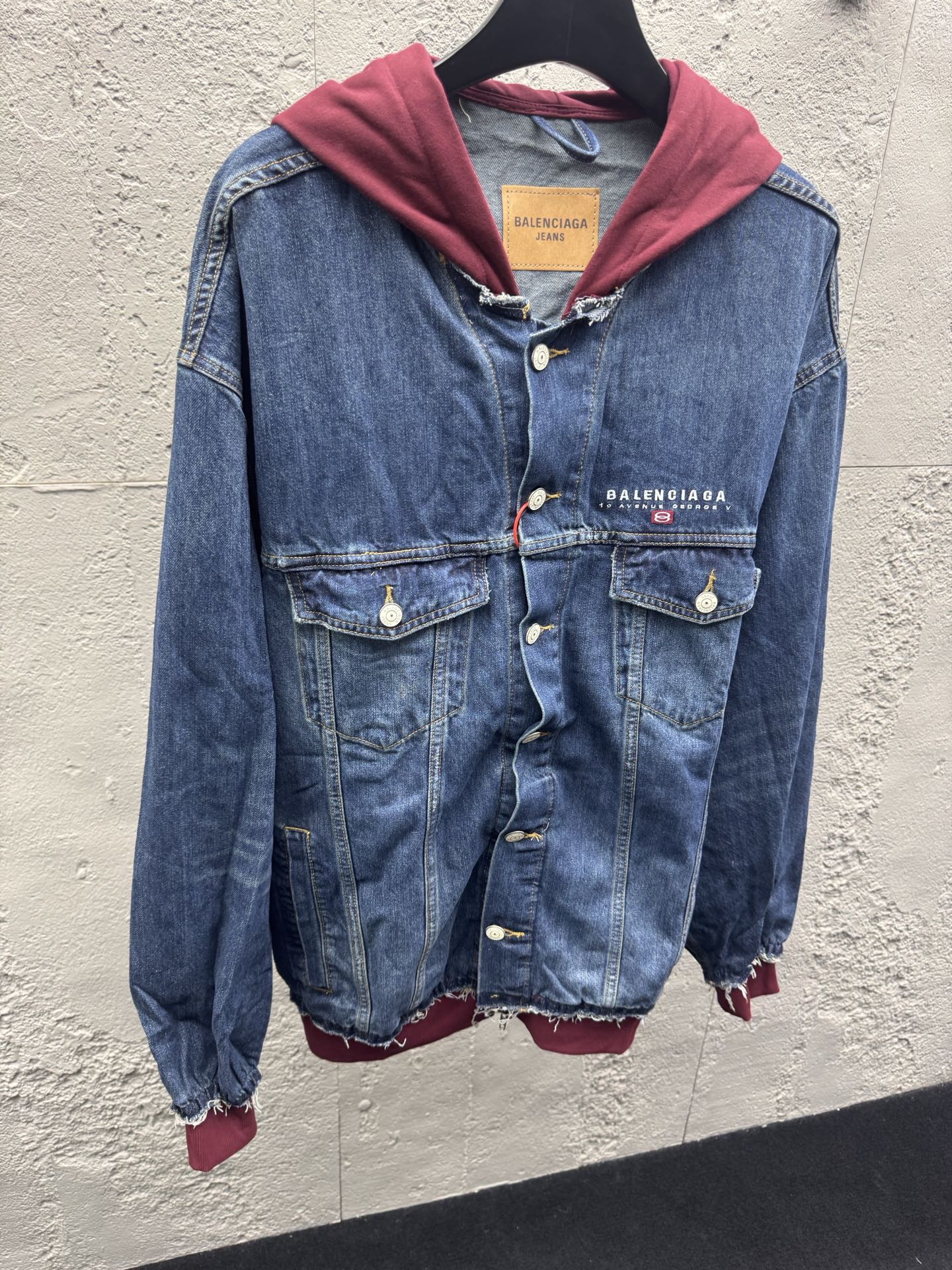 Balen layered denim jacket