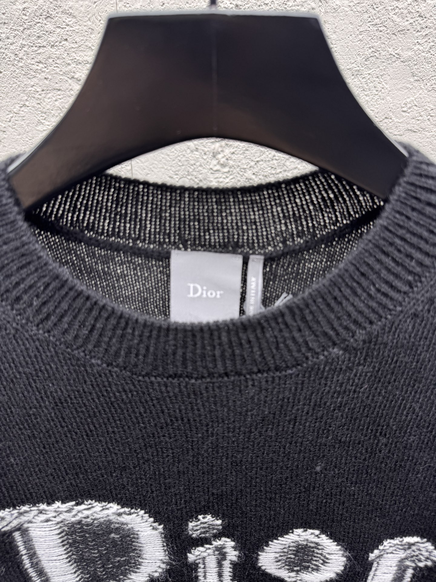 CD knit jacquard sweater