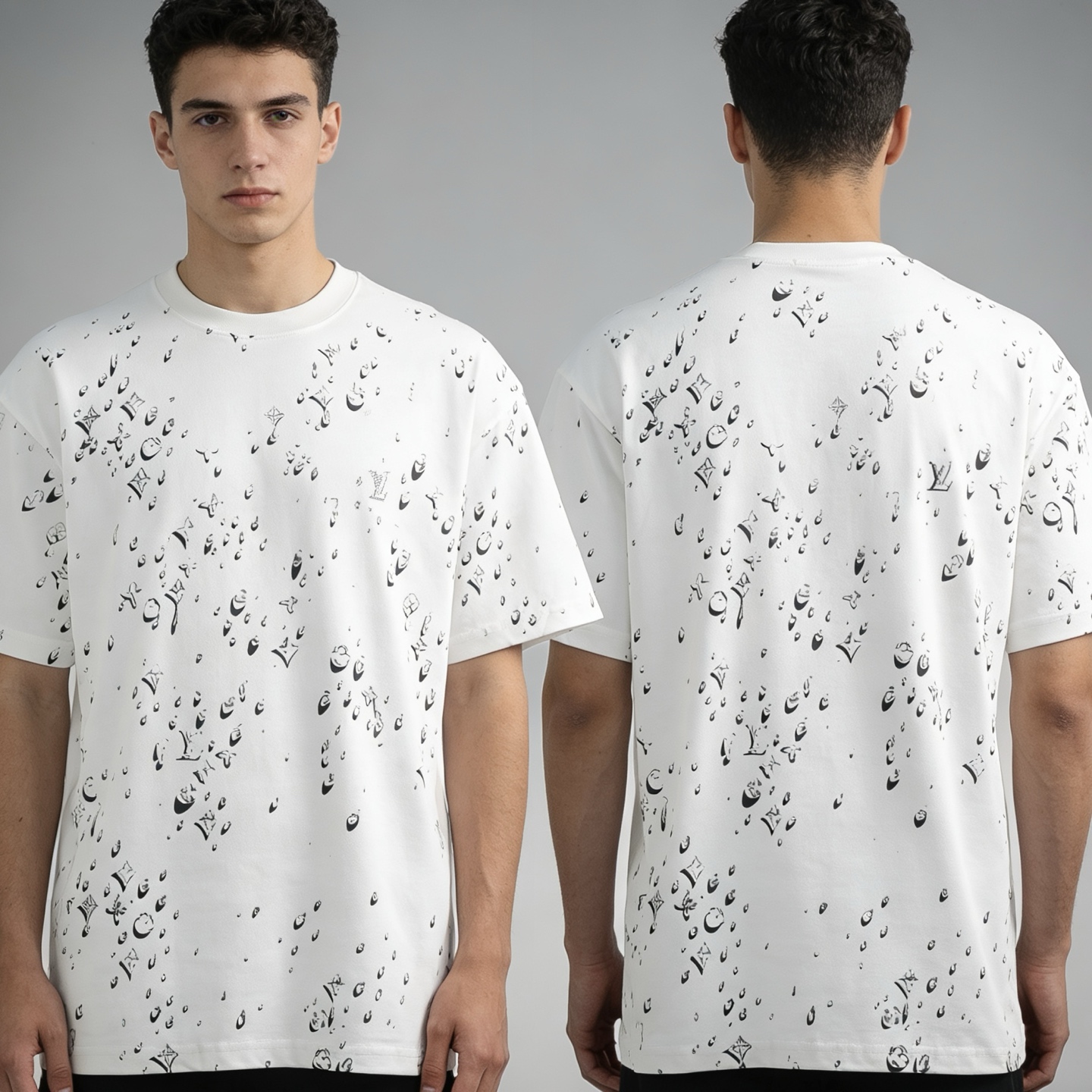 Louis paint splash logo t-shirt