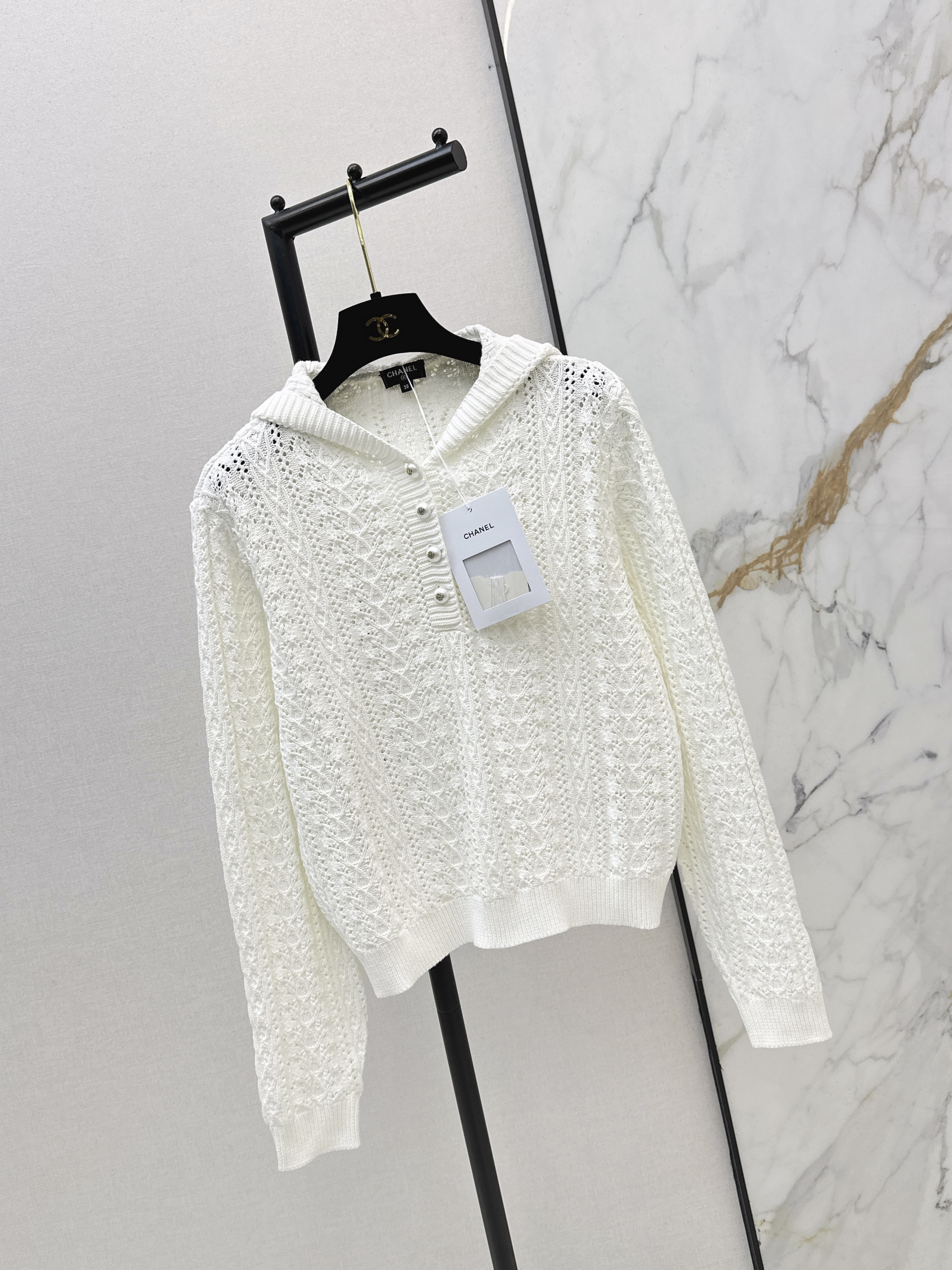 Chan 26ss hollow knitwear