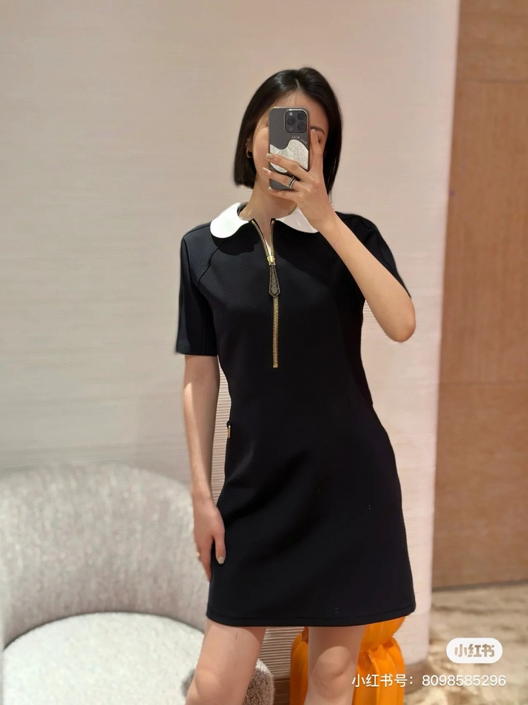 Loui 26ss zip-up dress