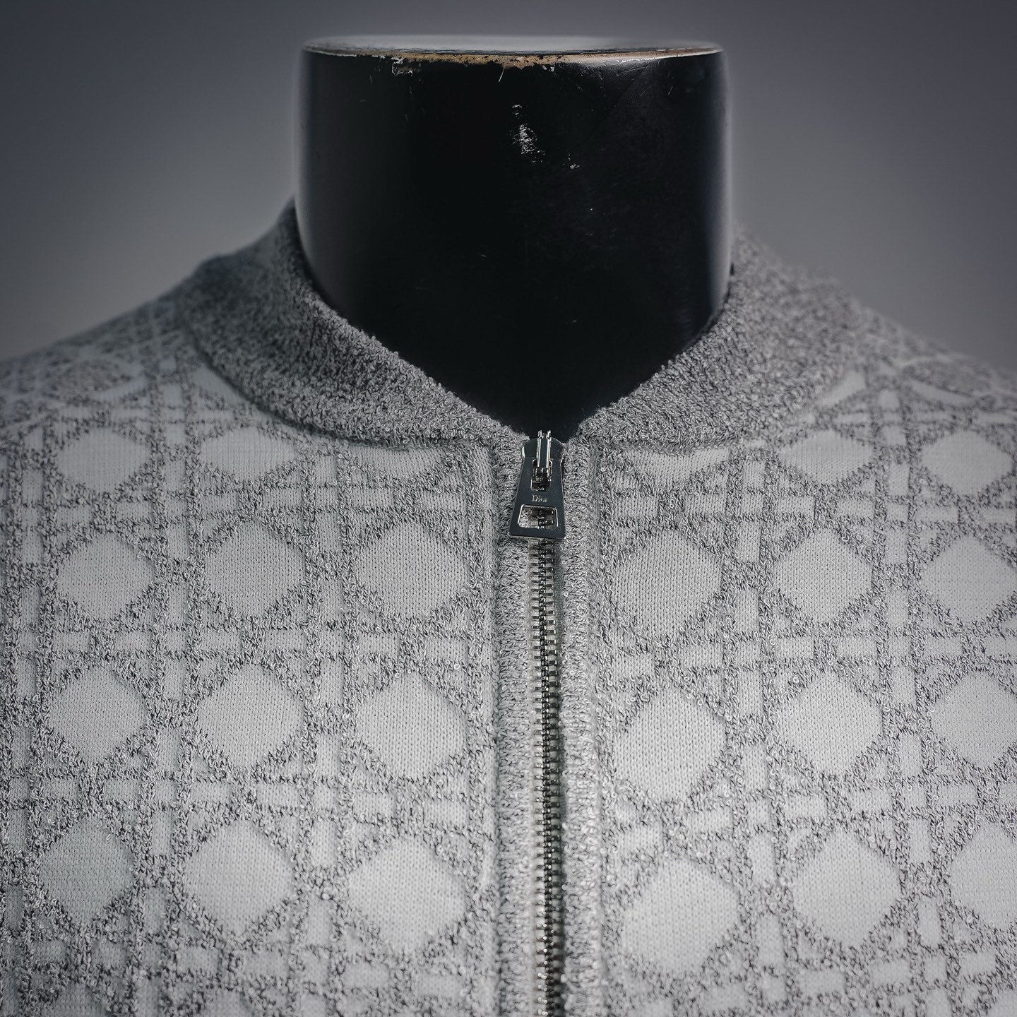 CD jacquard knit jacket