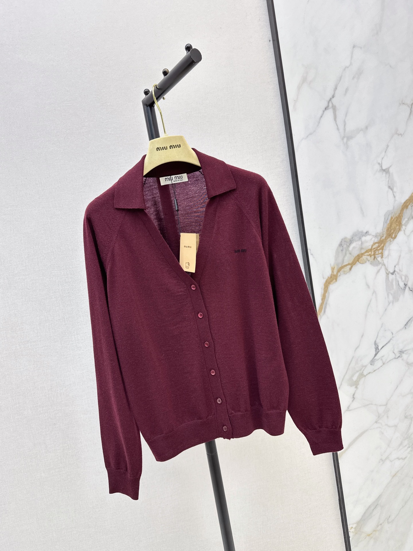 Miu 26fw jacquard knit sweater