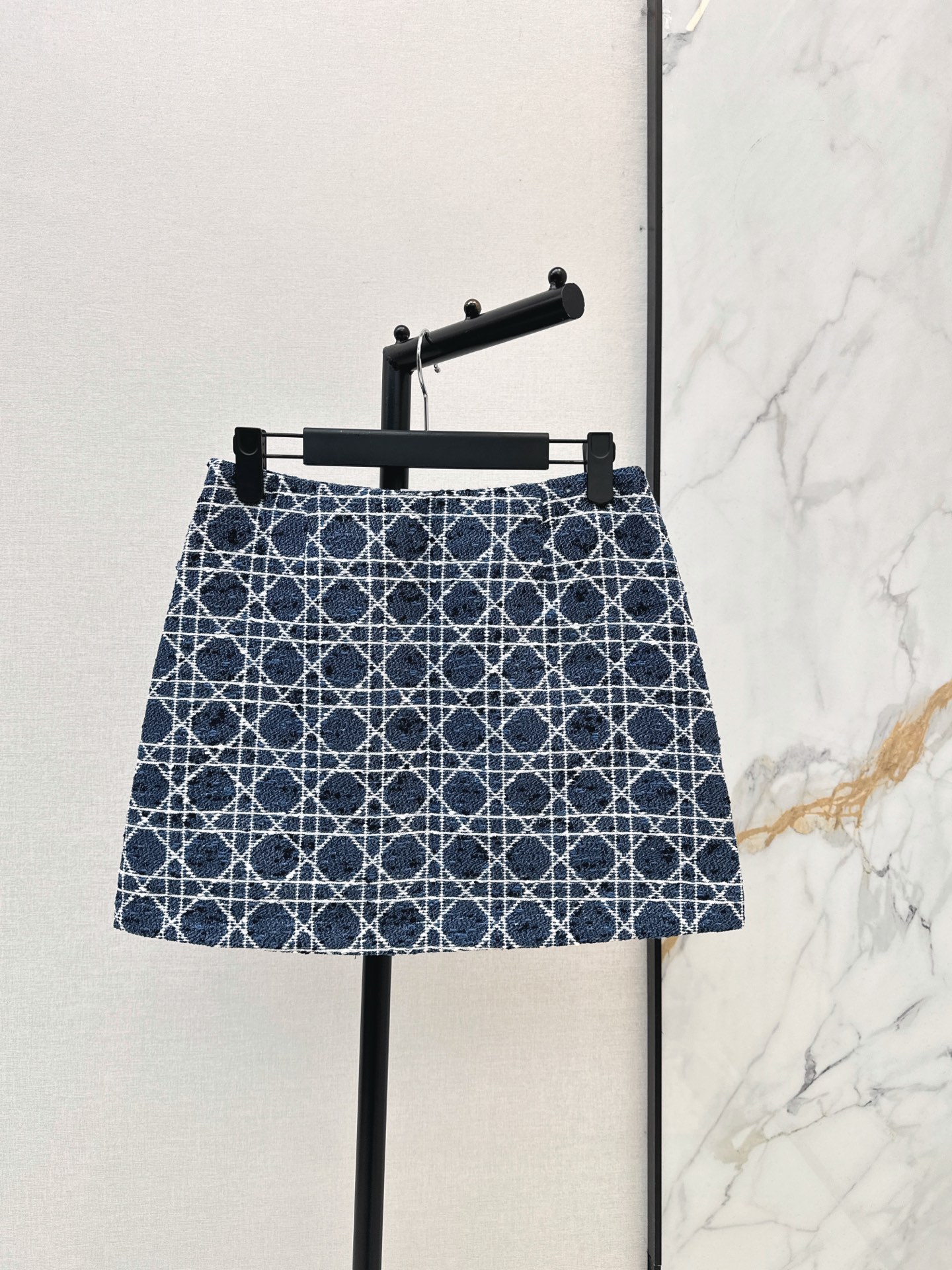 CD 26fw check A-line skirt