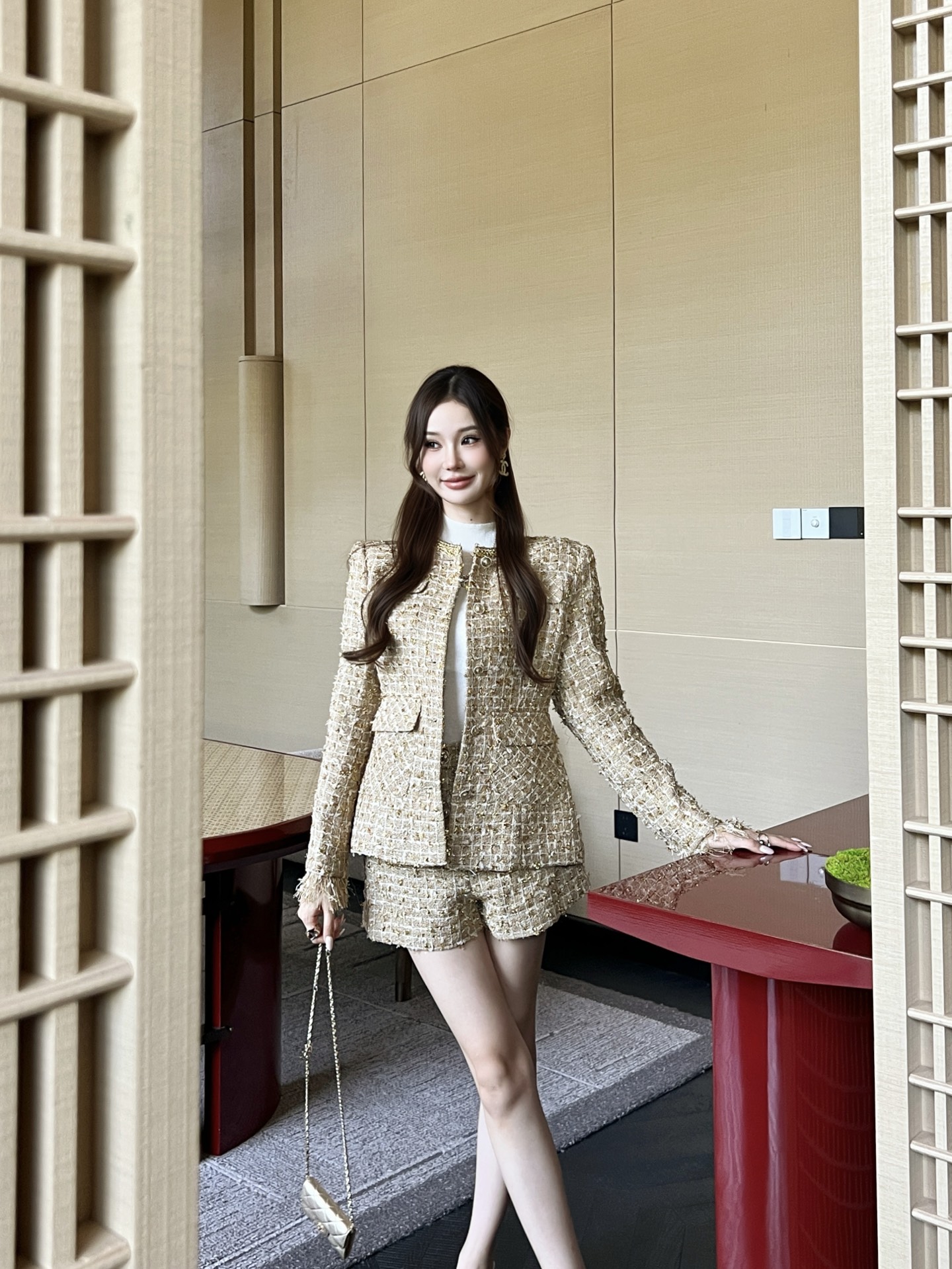 Chan 26fw tweed suit