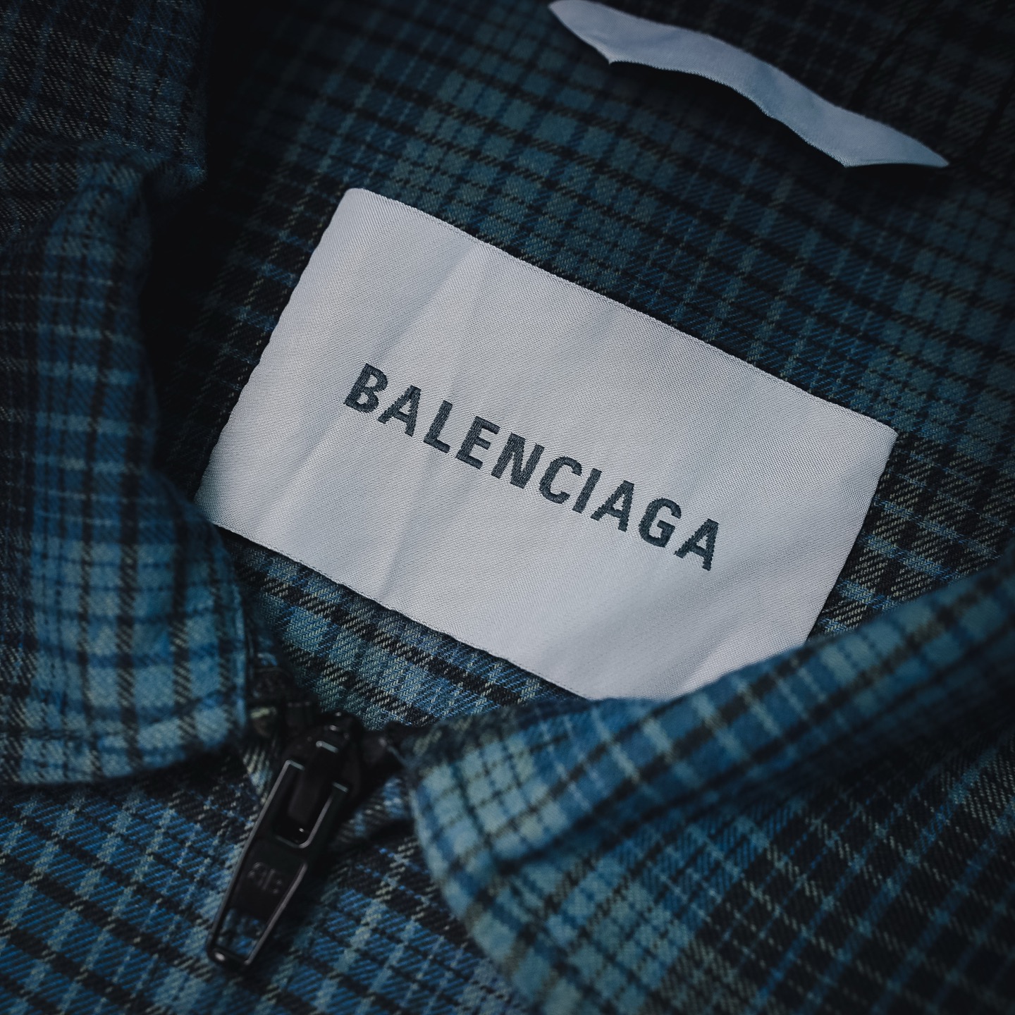 Balen plaid zip-up coat