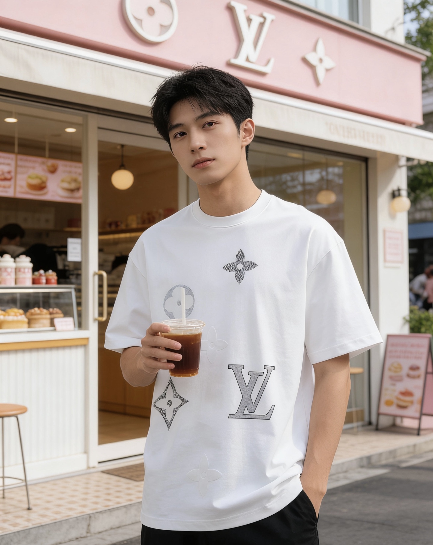 Louis knit printed t-shirt