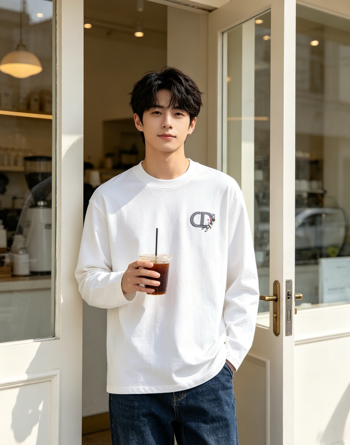 CD embroidered sweatshirt