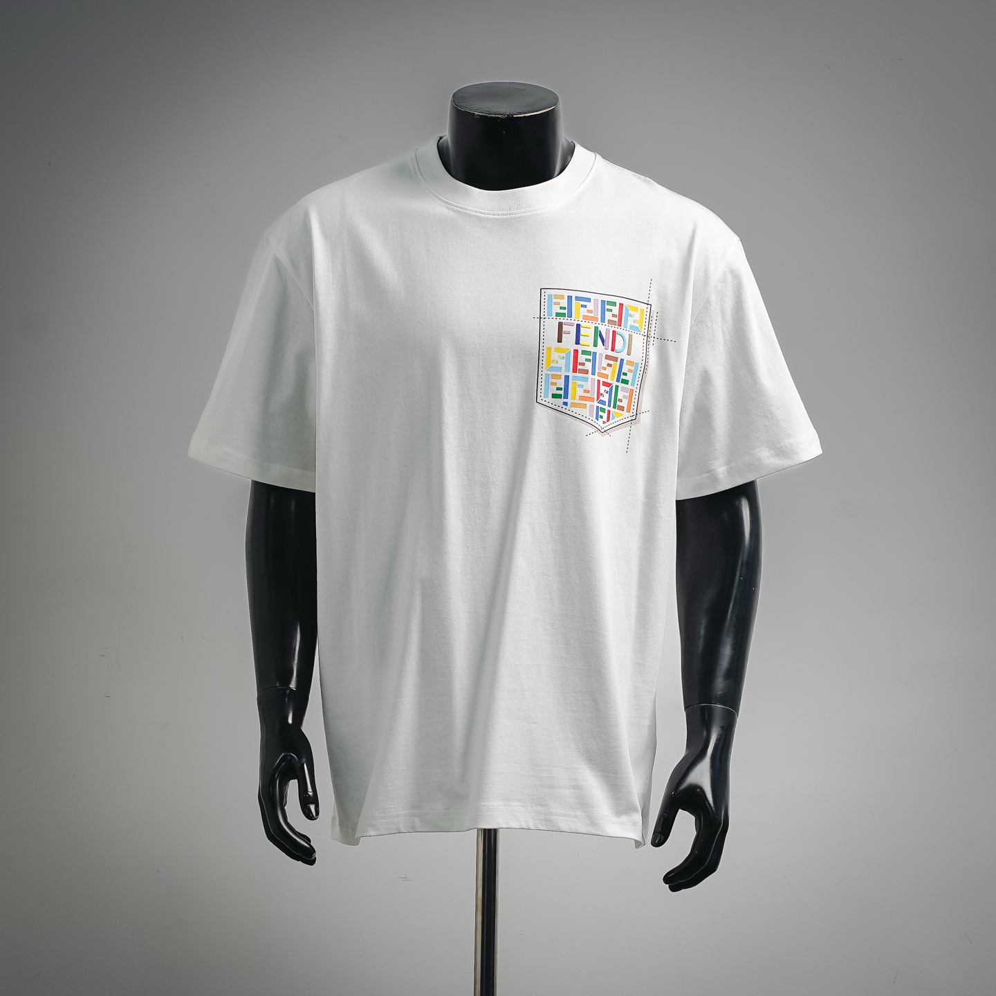 Fend pocket printed t-shirt