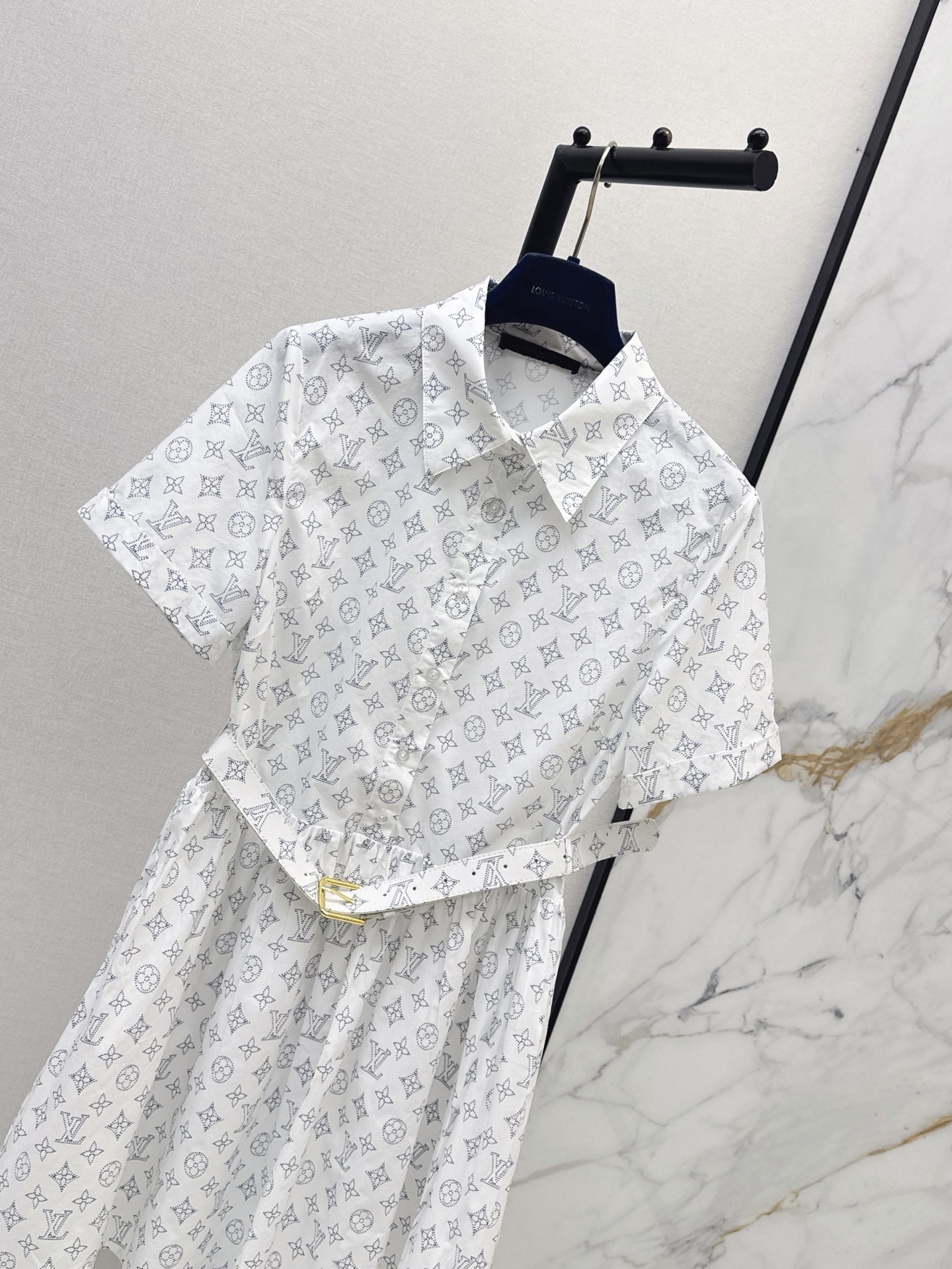 Loui 26ss print shirt dress