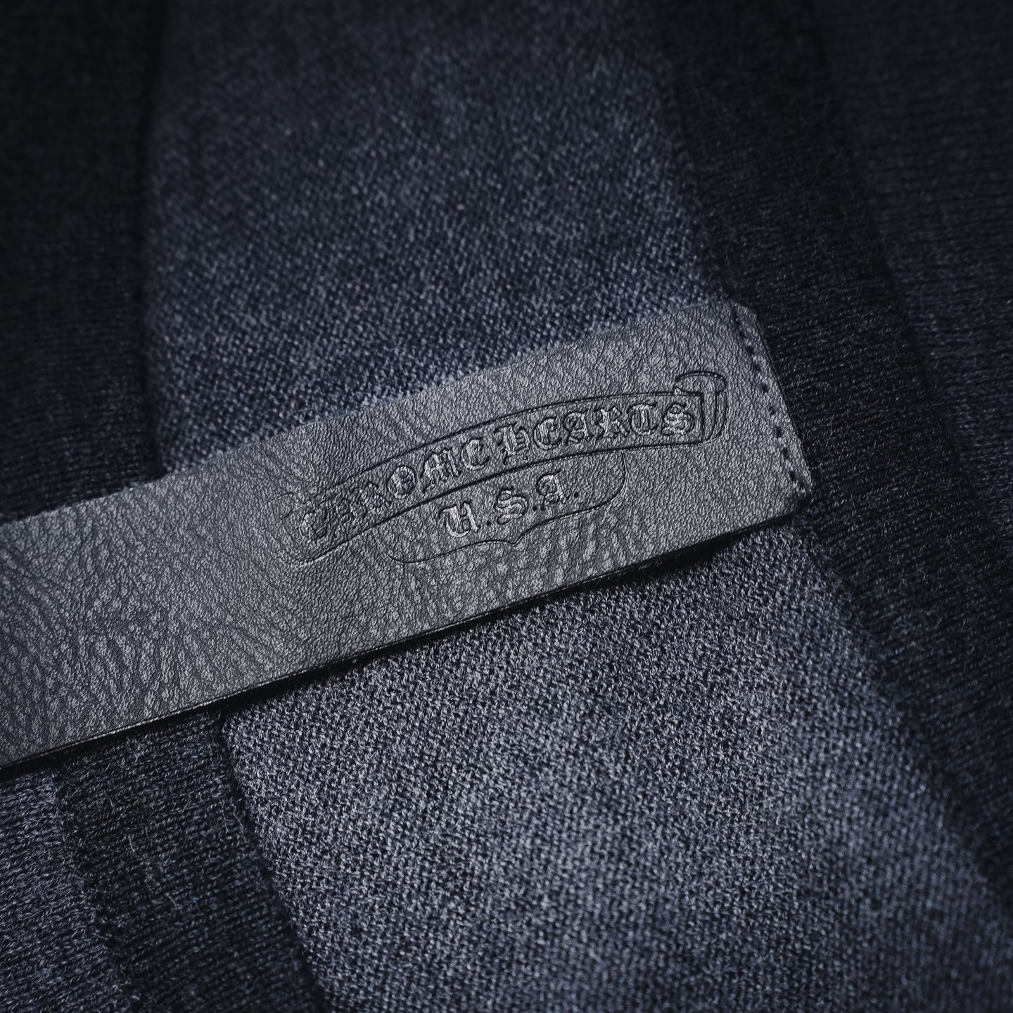 Chrome embroidered knit sweatshirt