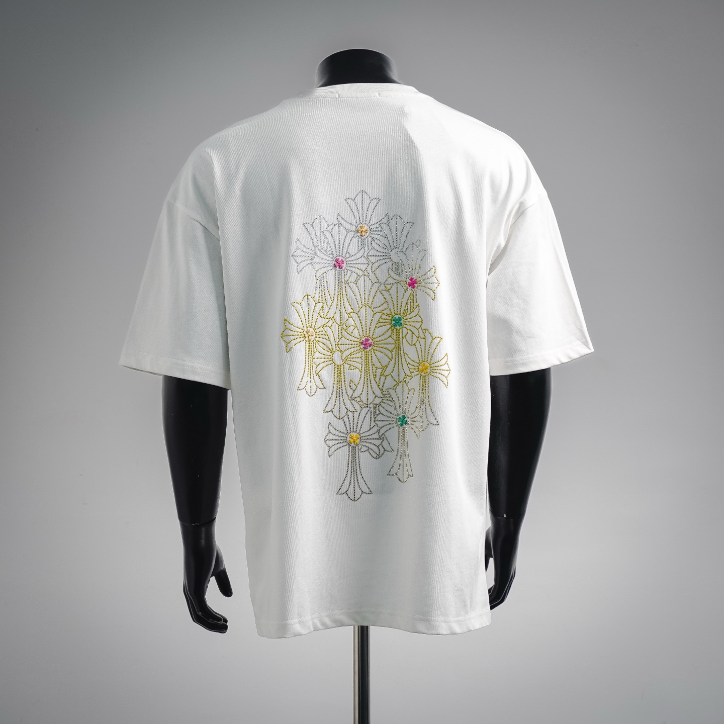 Chrome rhinestone t-sihirt