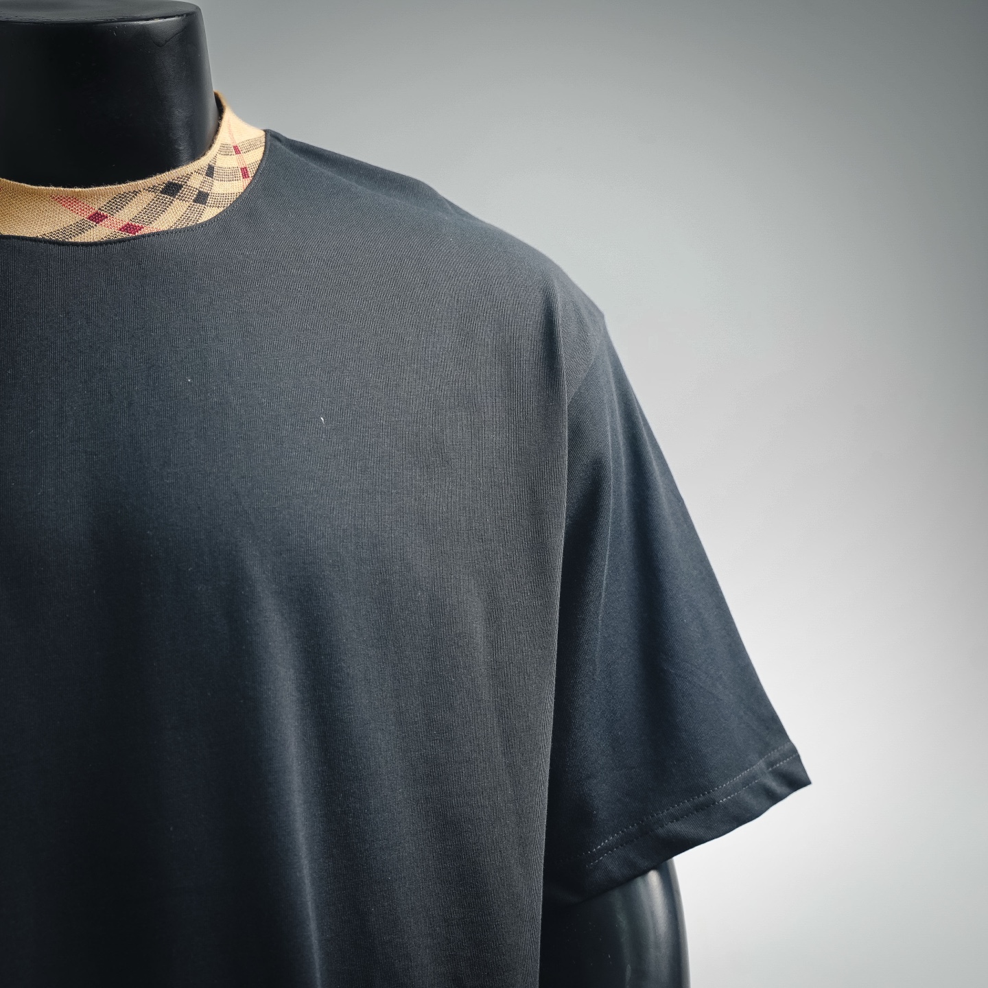 Bur plaid crew-neckt-shirt
