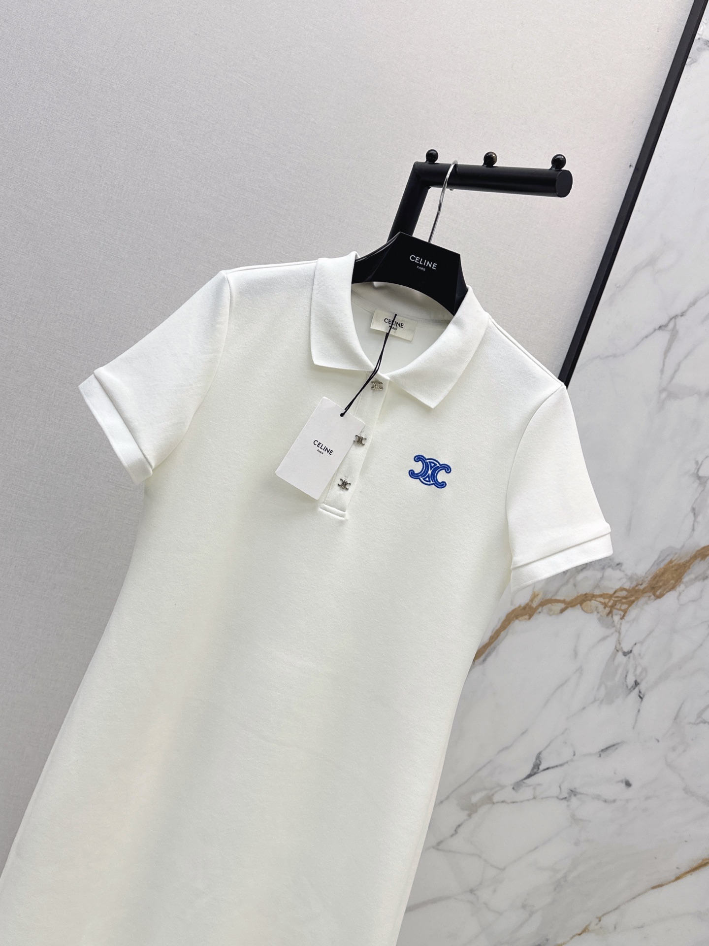 Celi 26ss embroidery polo dress