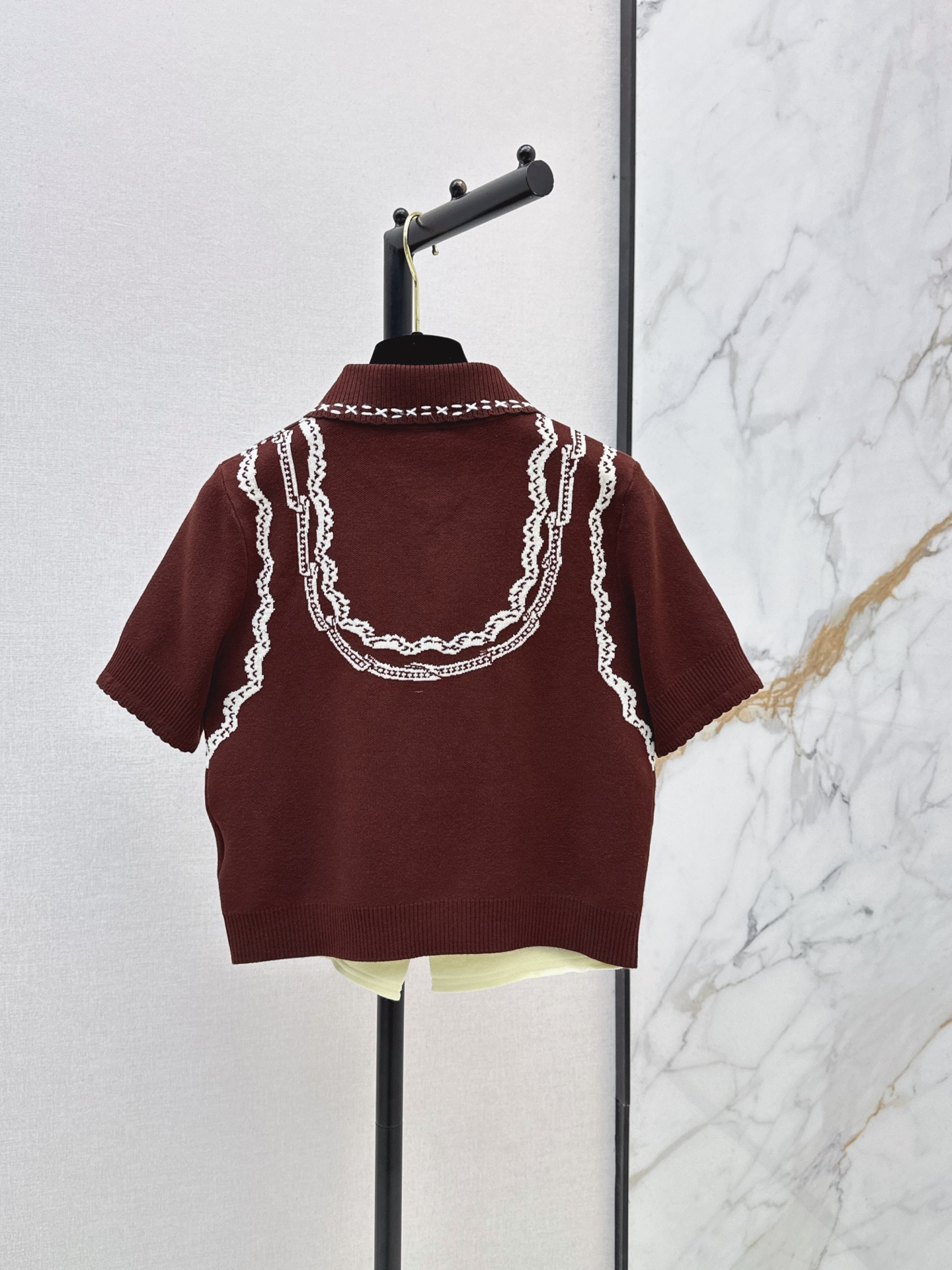 Chan 26ss jacquard knit sweater