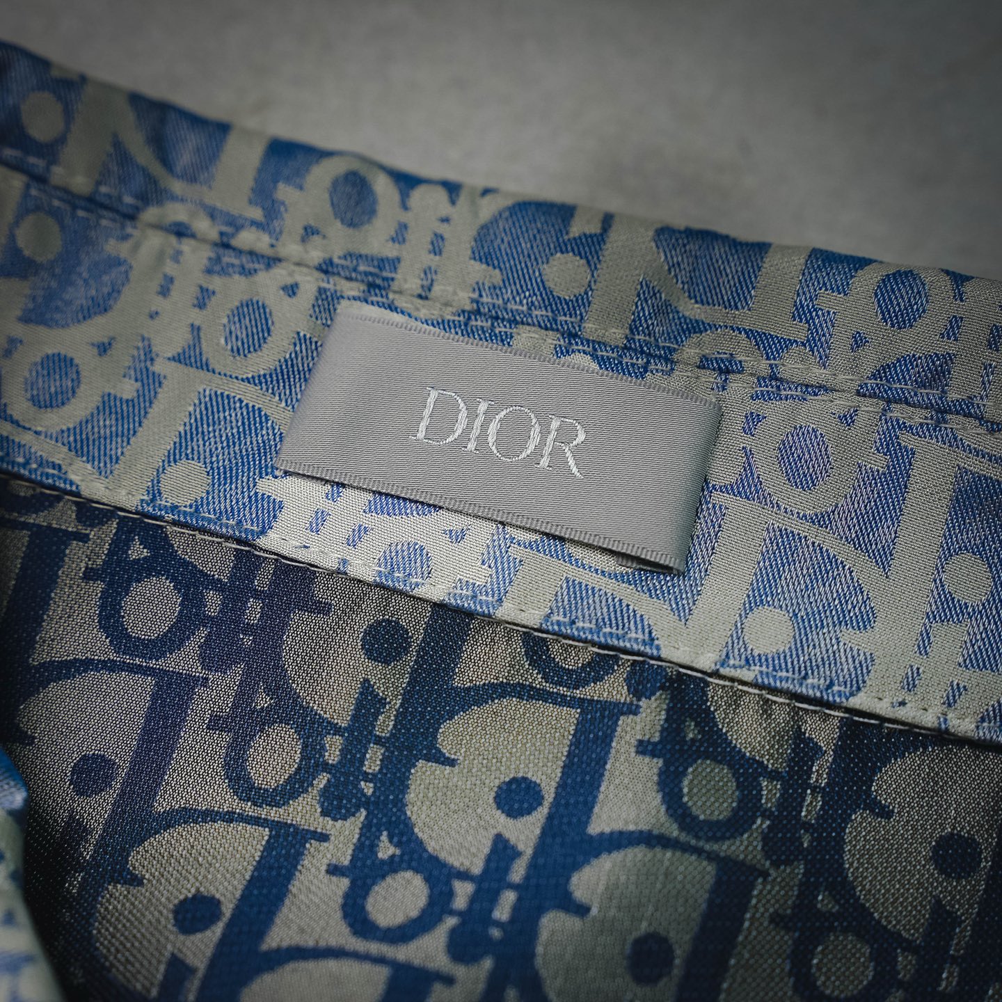 CD embroidered zip-up jacket