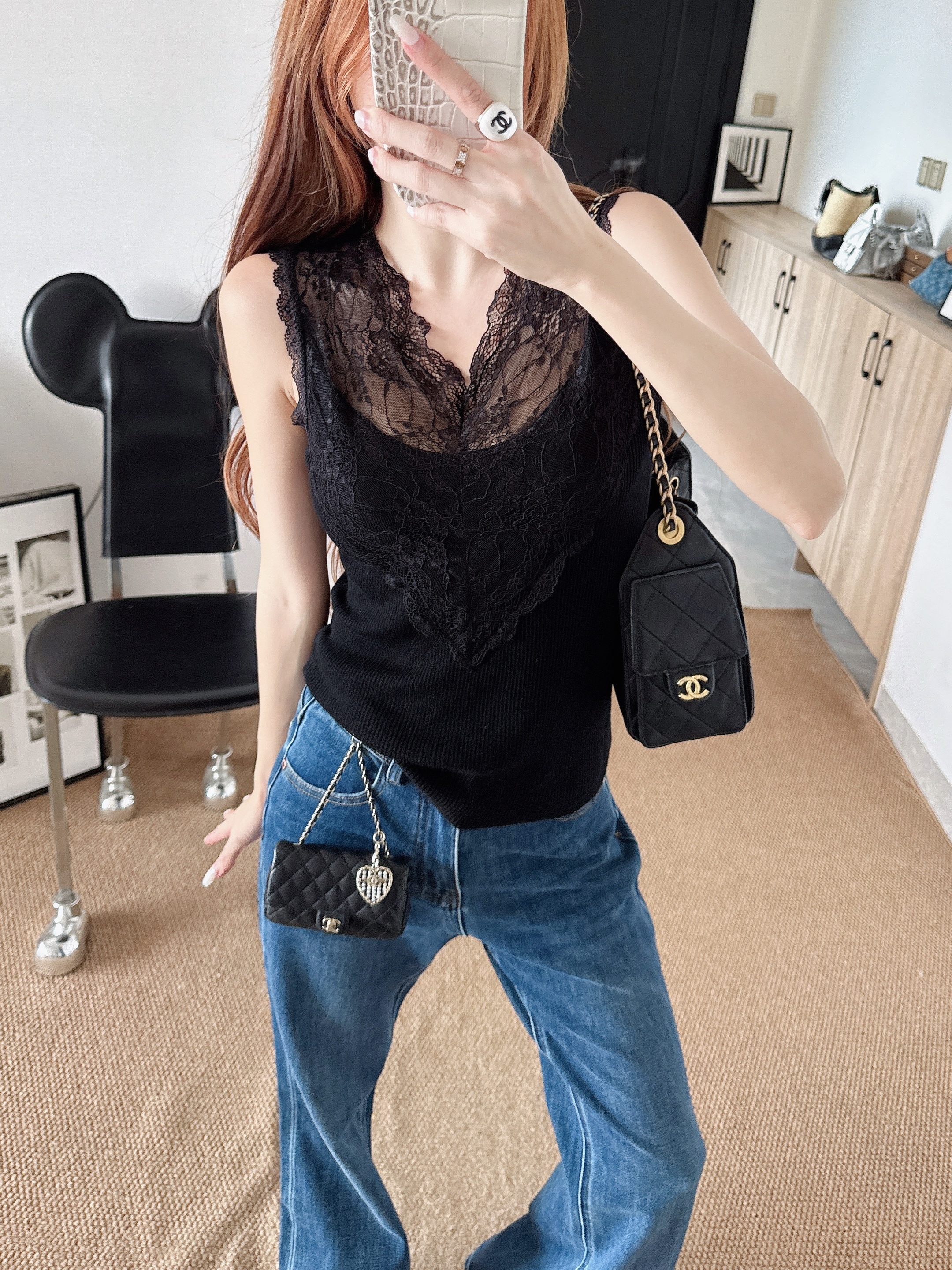 ES 26ss lace contract vest