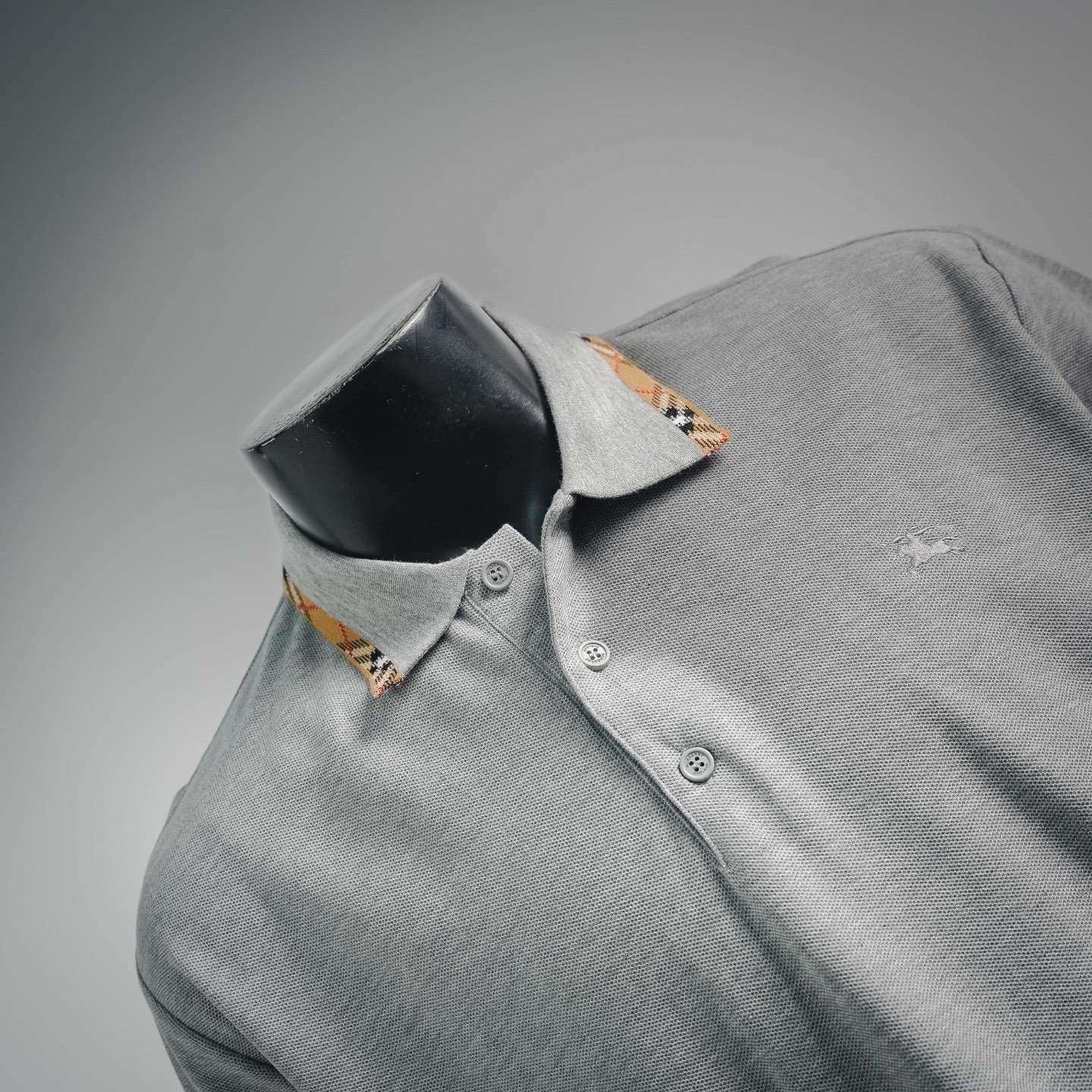 Bur plaid collared Polo