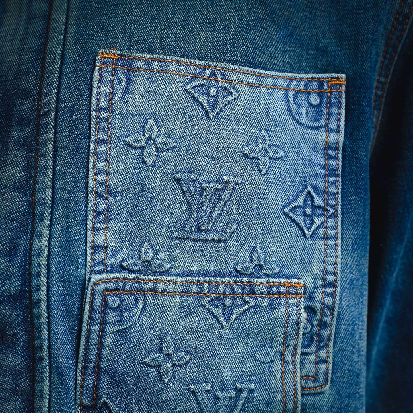 Louis embossed denim jacket