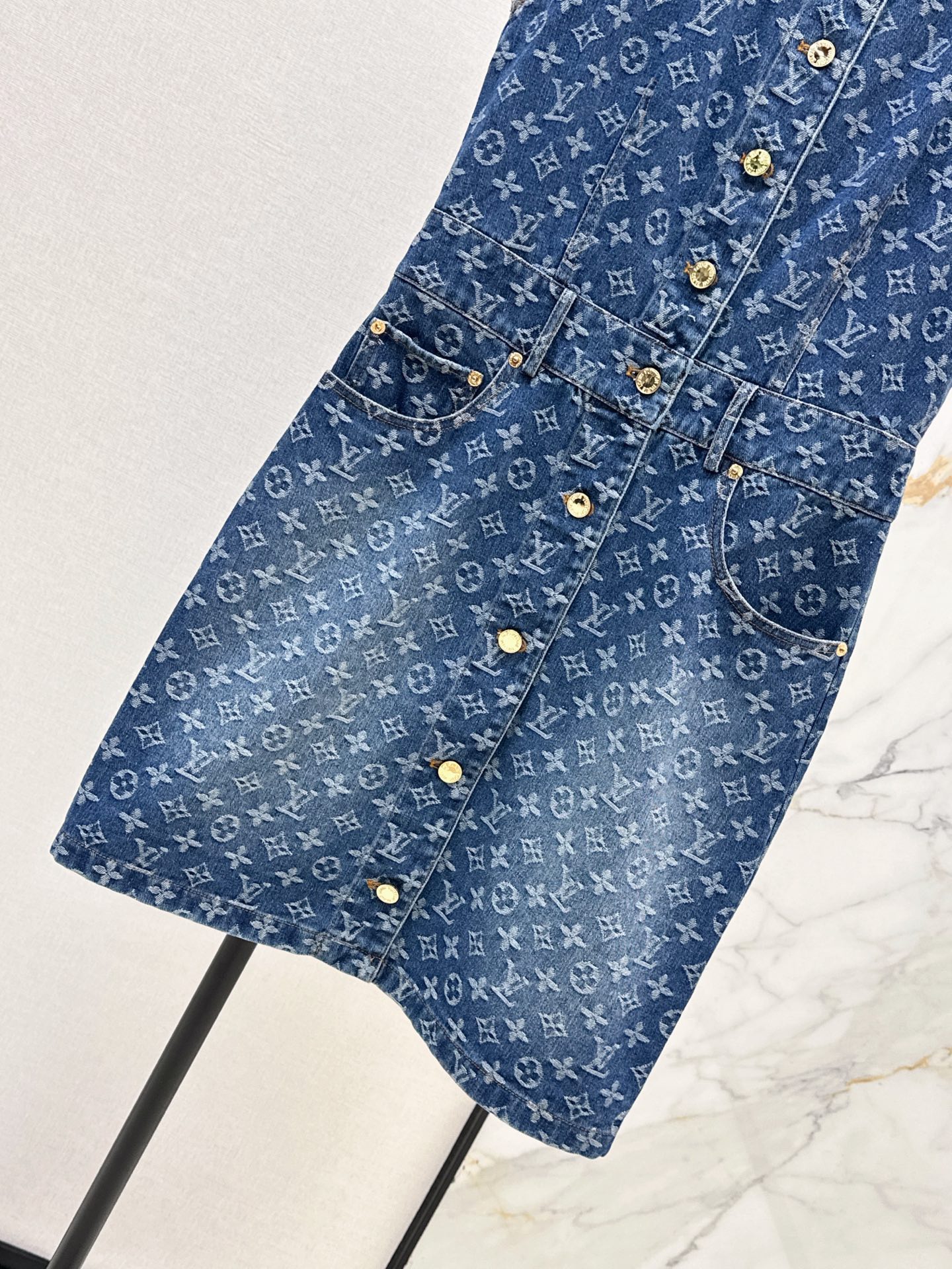 Loui 26ss jacquard sleeveless dress