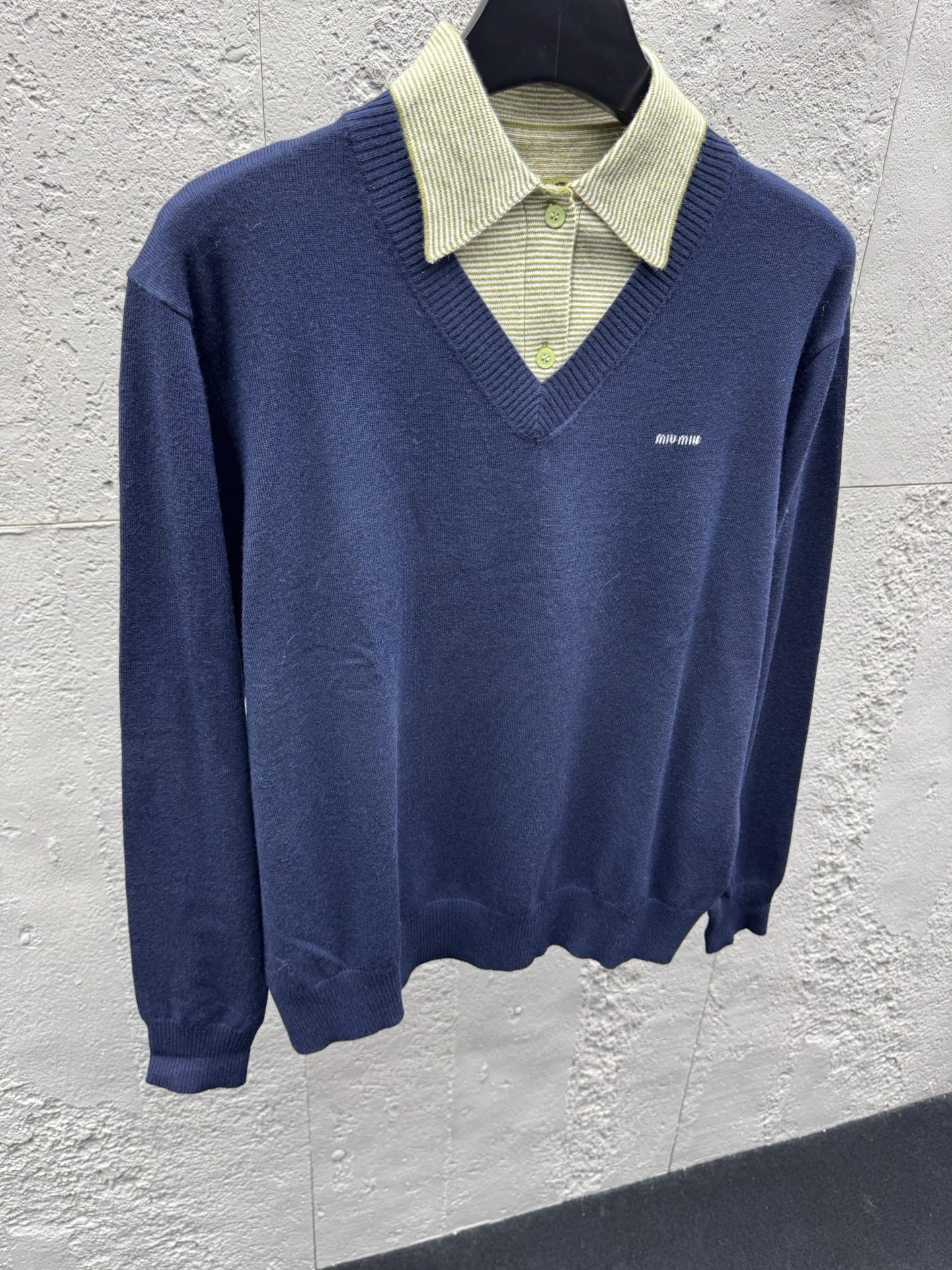 Miu layered preppy sweater
