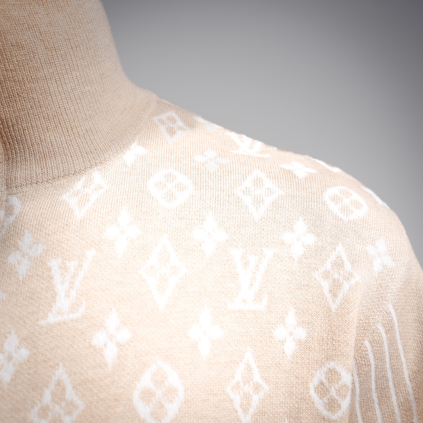 Louis monogram half-zip sweater