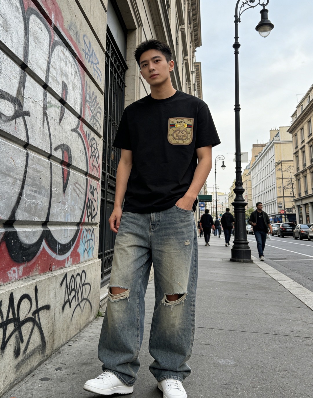 Guc pocket patch t-shirt