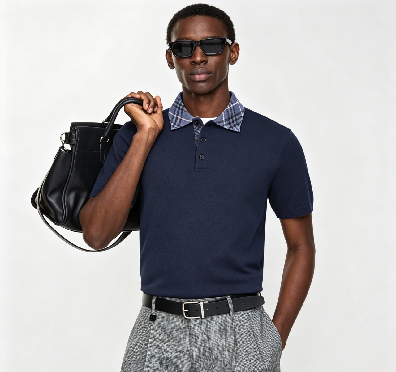 Bur plaid Polo