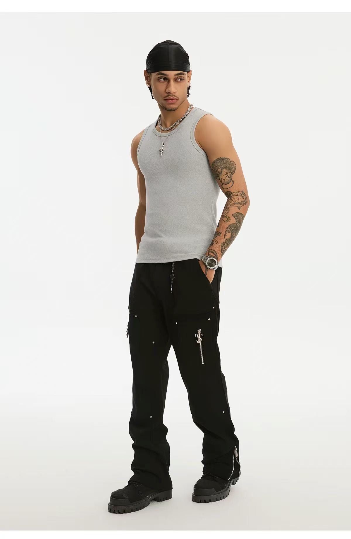 Stk embroidered vest