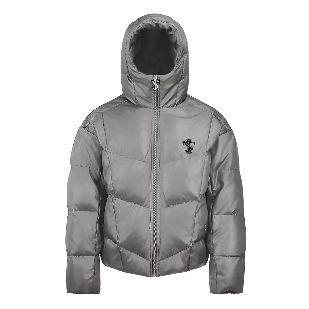 Stk embroidered down jacket