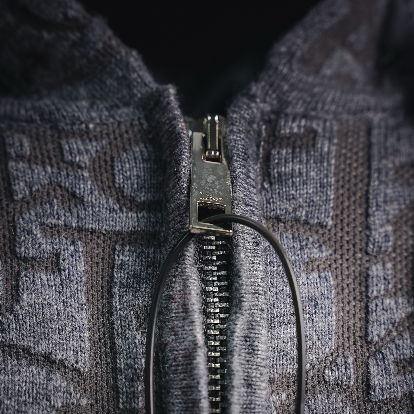 CD all-over jacquard coat