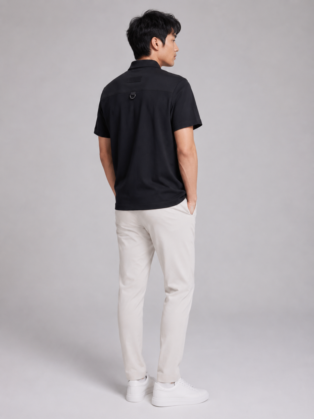Moose zip-up pocket Polo