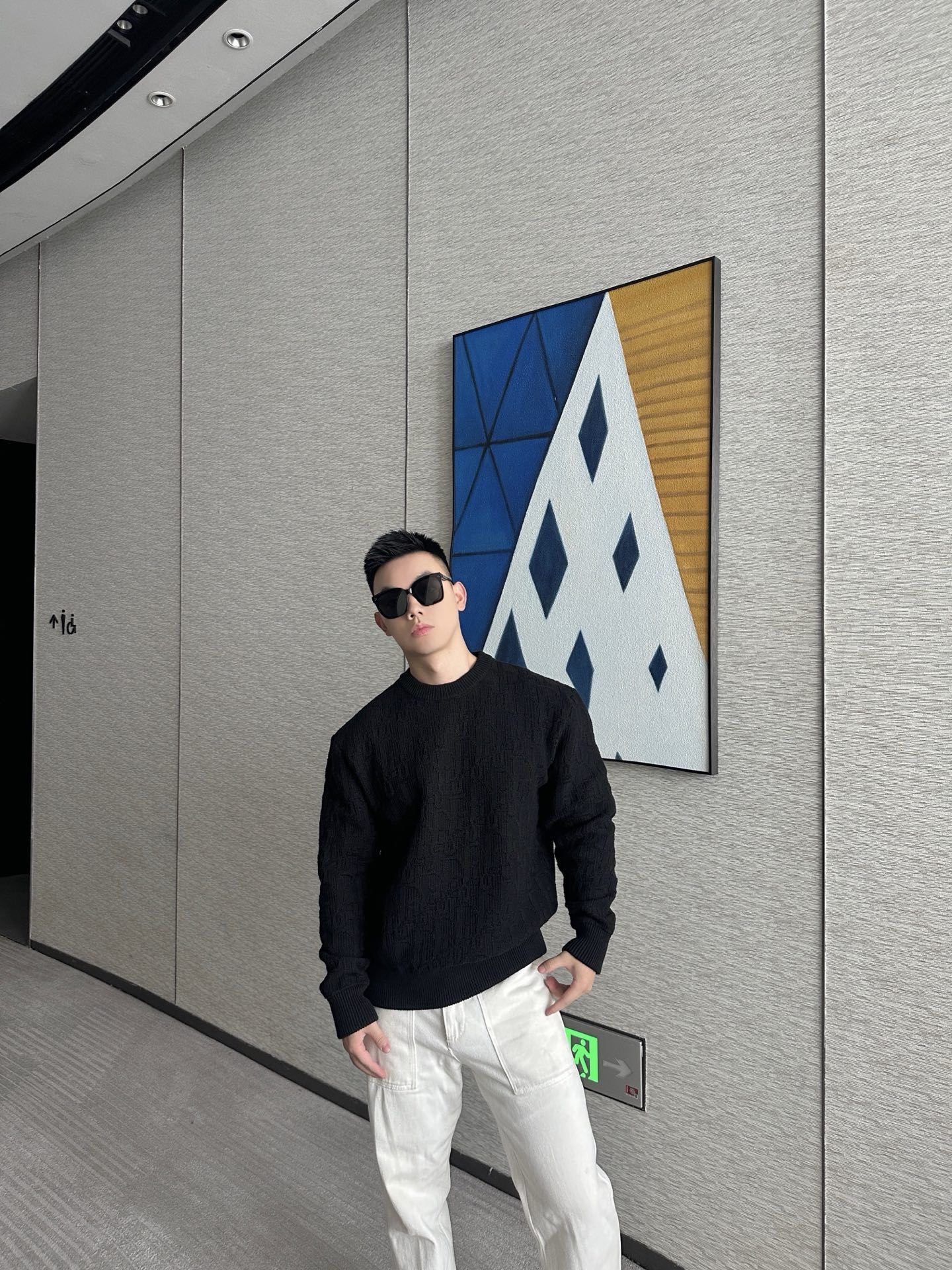 CD all-over jacquard sweater