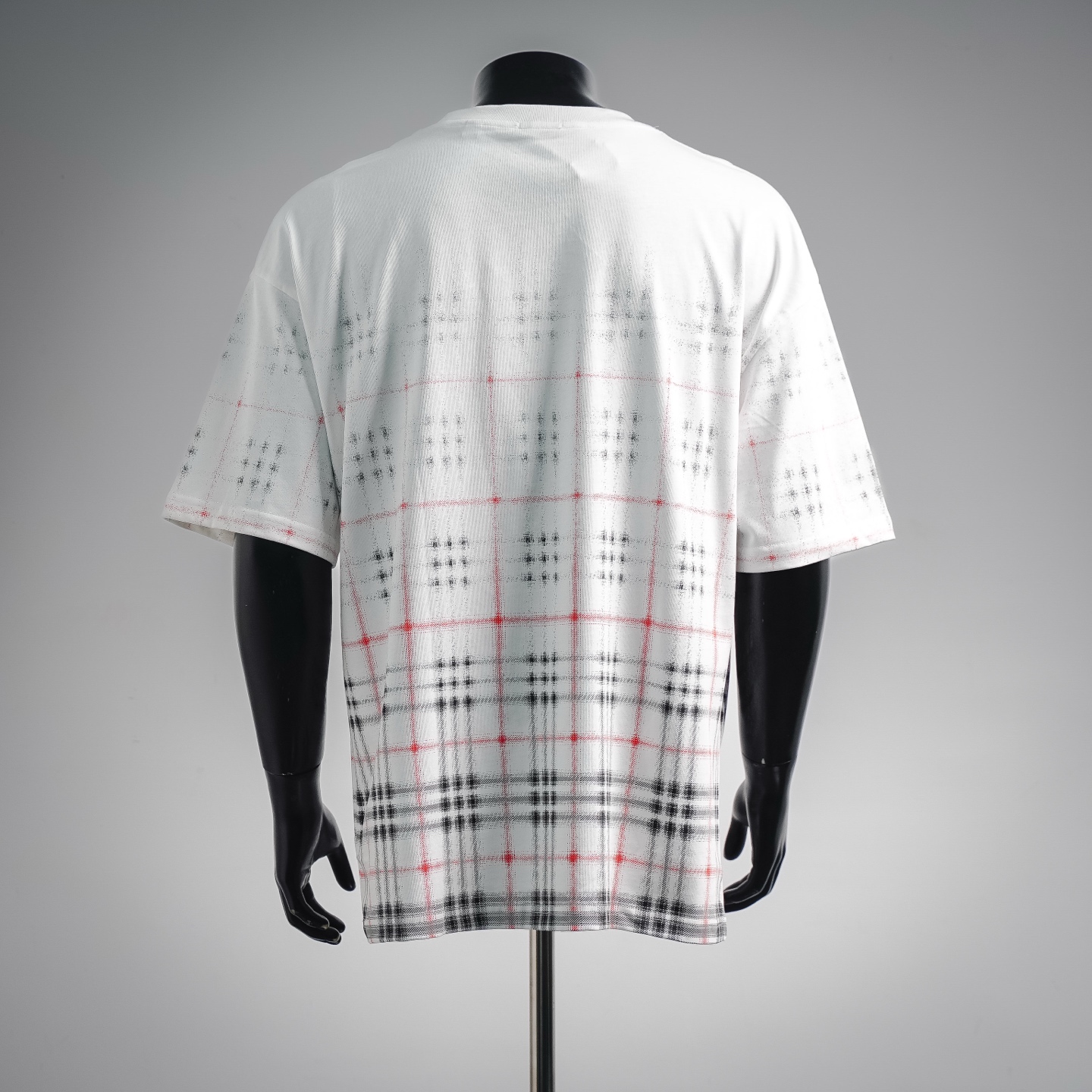 Bur gradient plaid t-shirt