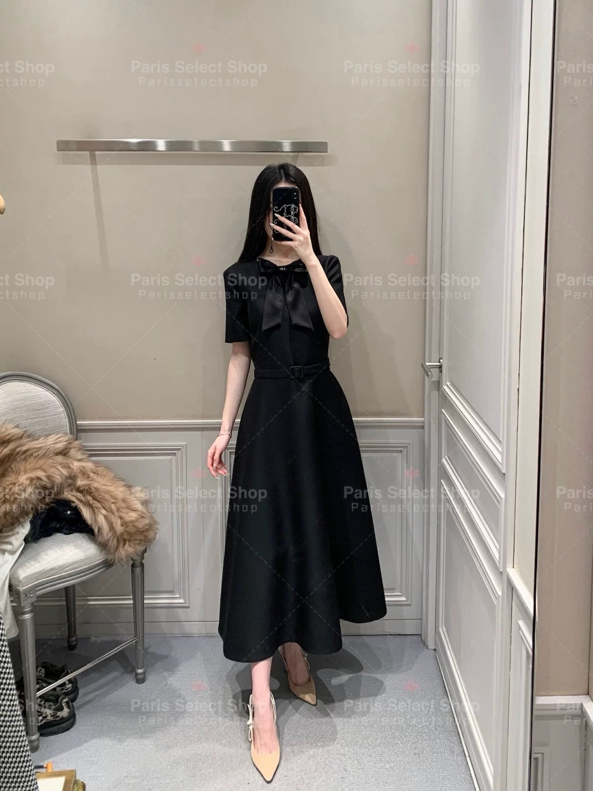CD 26ss bow ribbon dress