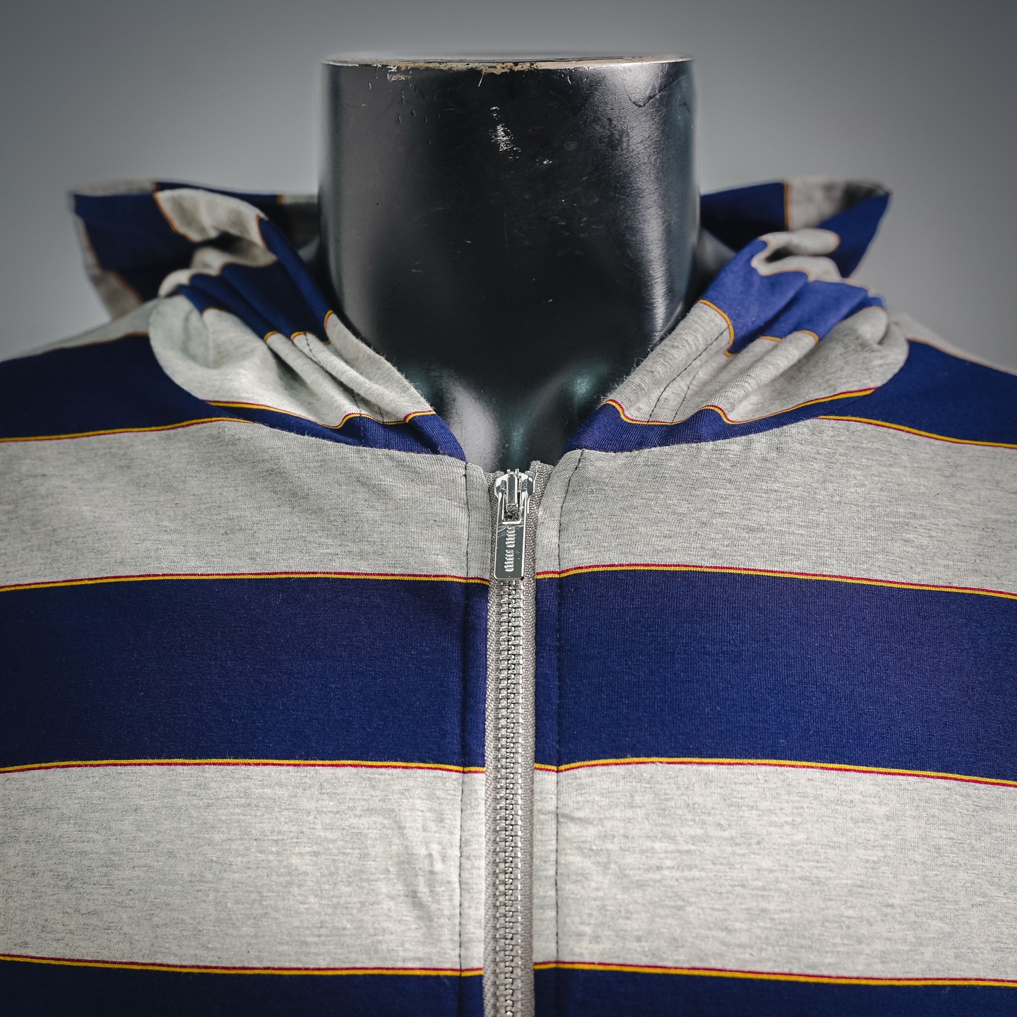 Miu striped hooded jacket