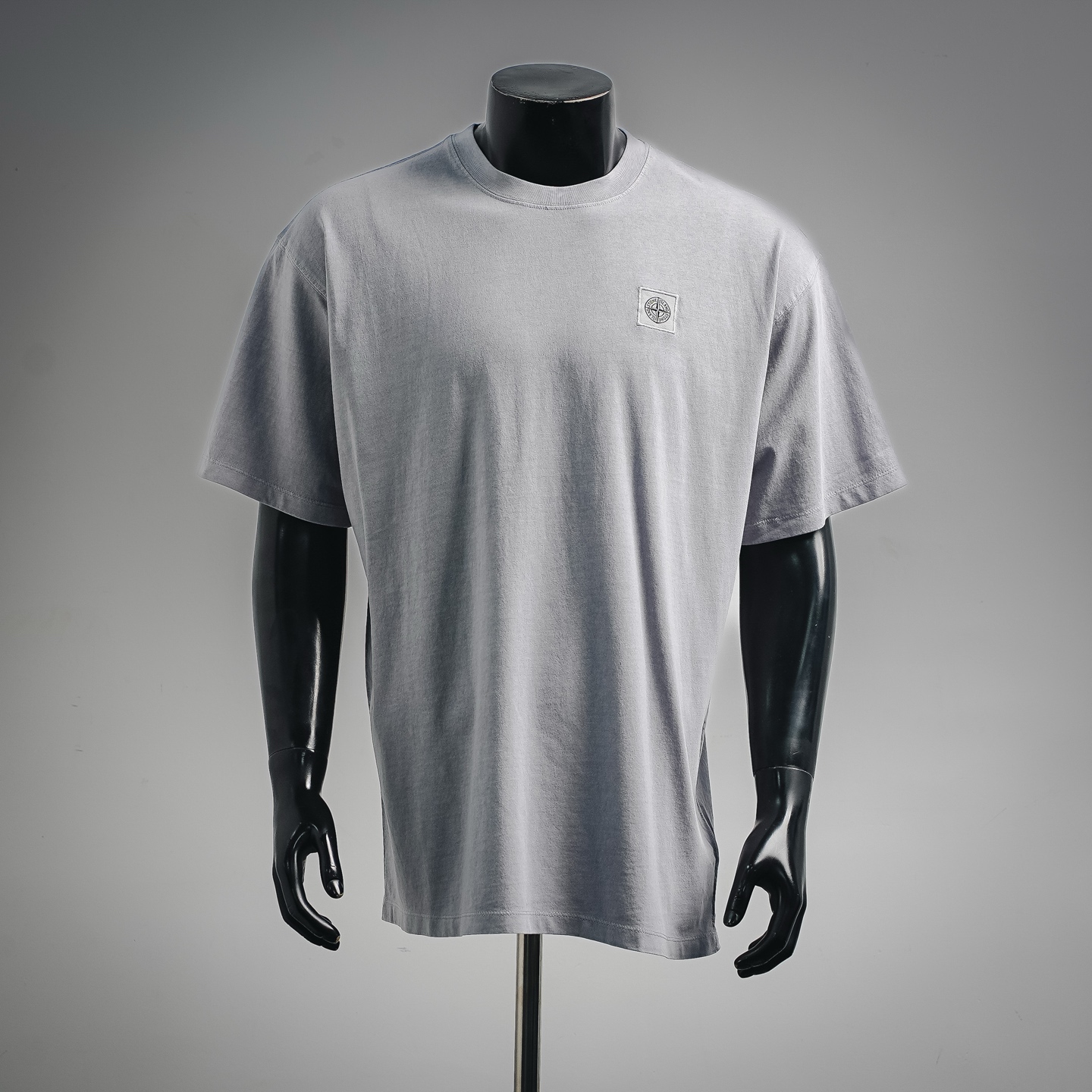 Stone washed embroidered t-shirt