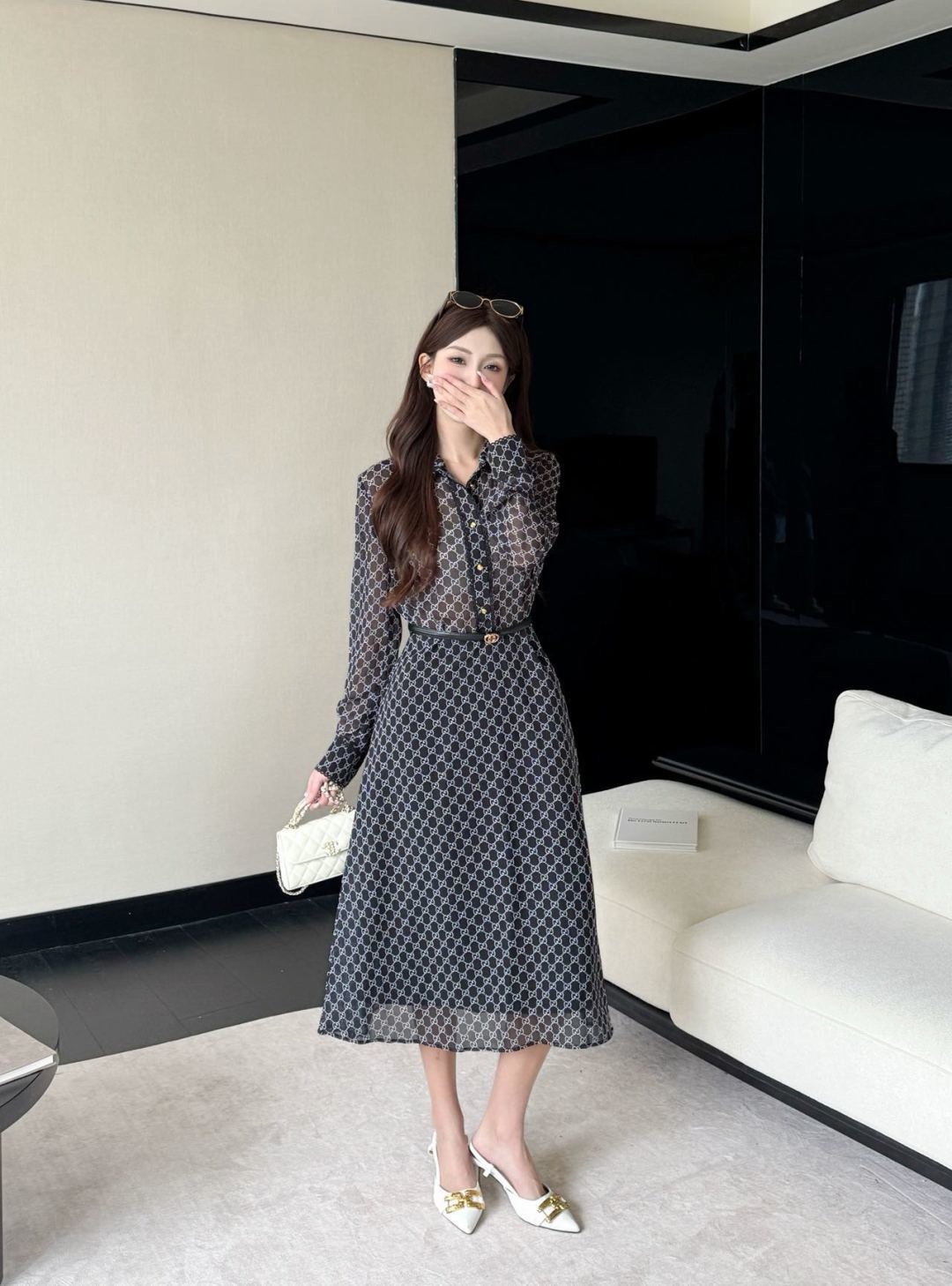 Guc 26ss print dress