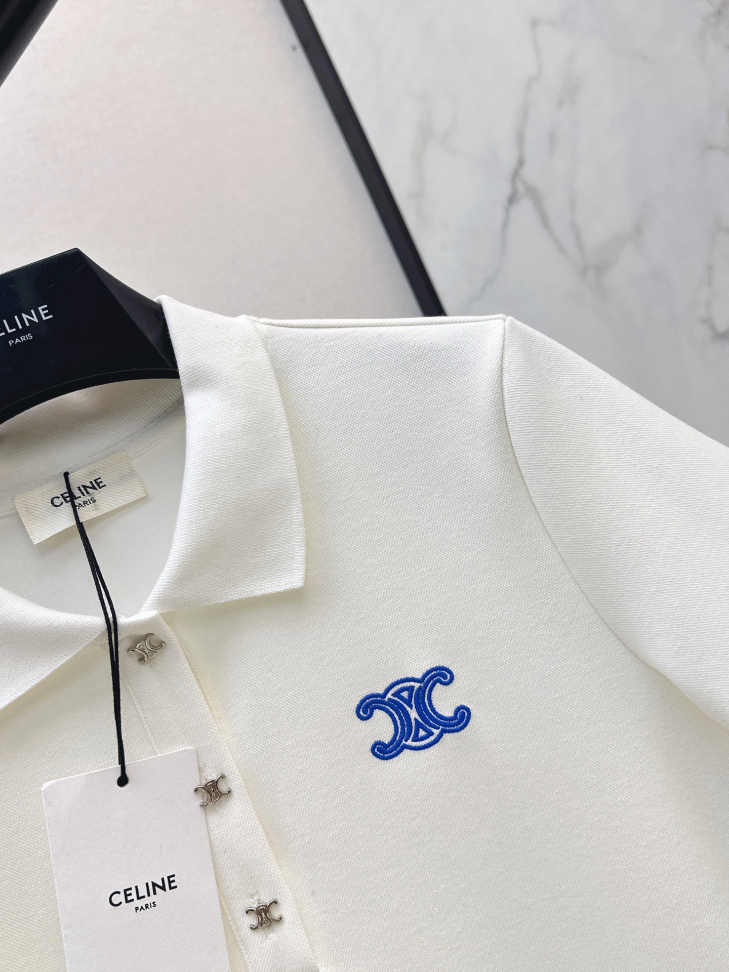 Celi 26ss embroidery polo dress