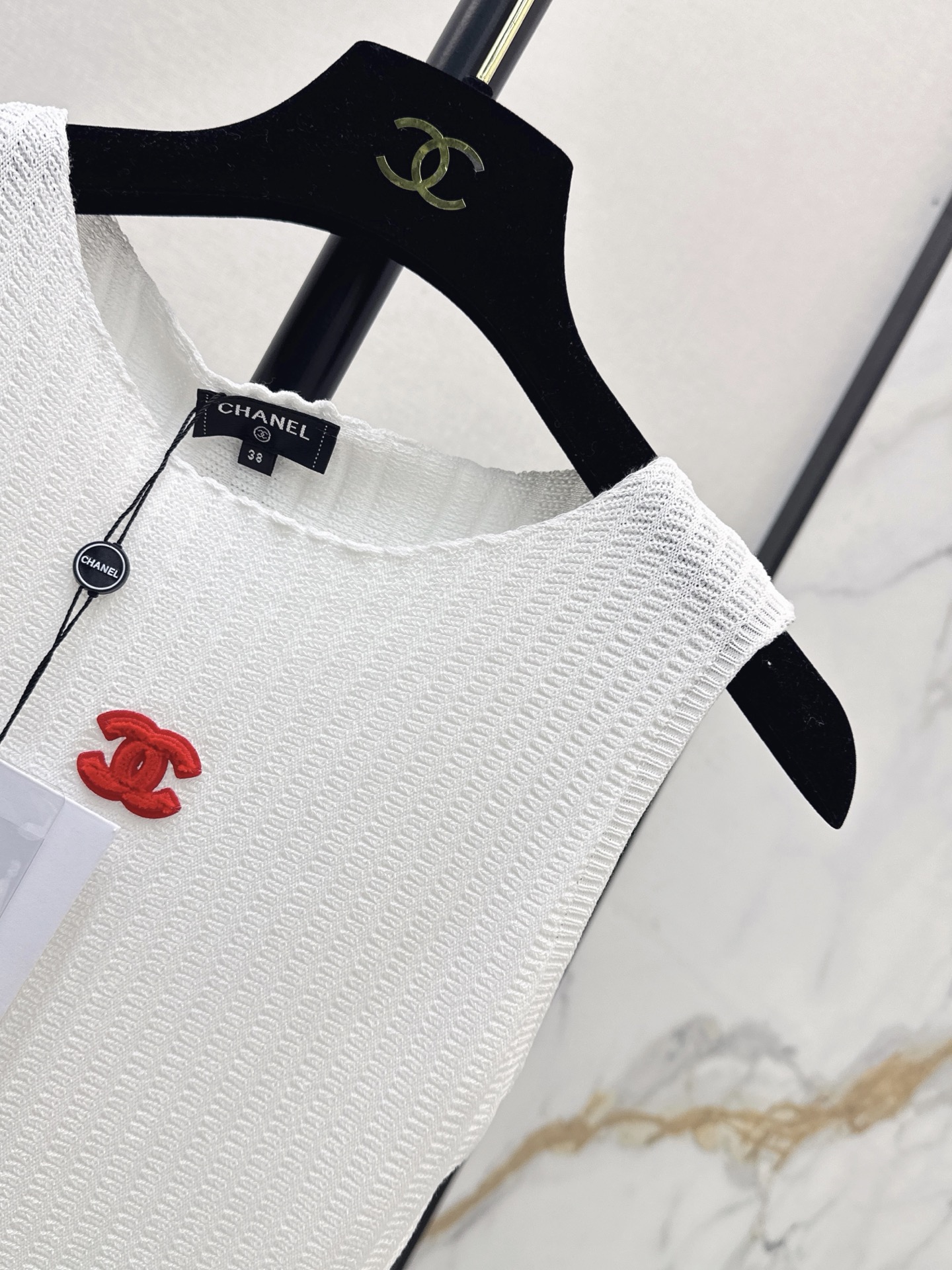 Chan 26ss sleeveless knit dress