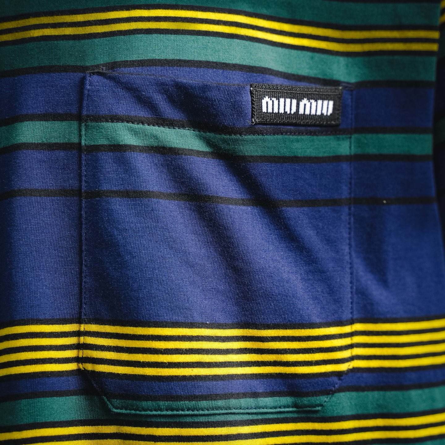 Miu striped knit t-shirt