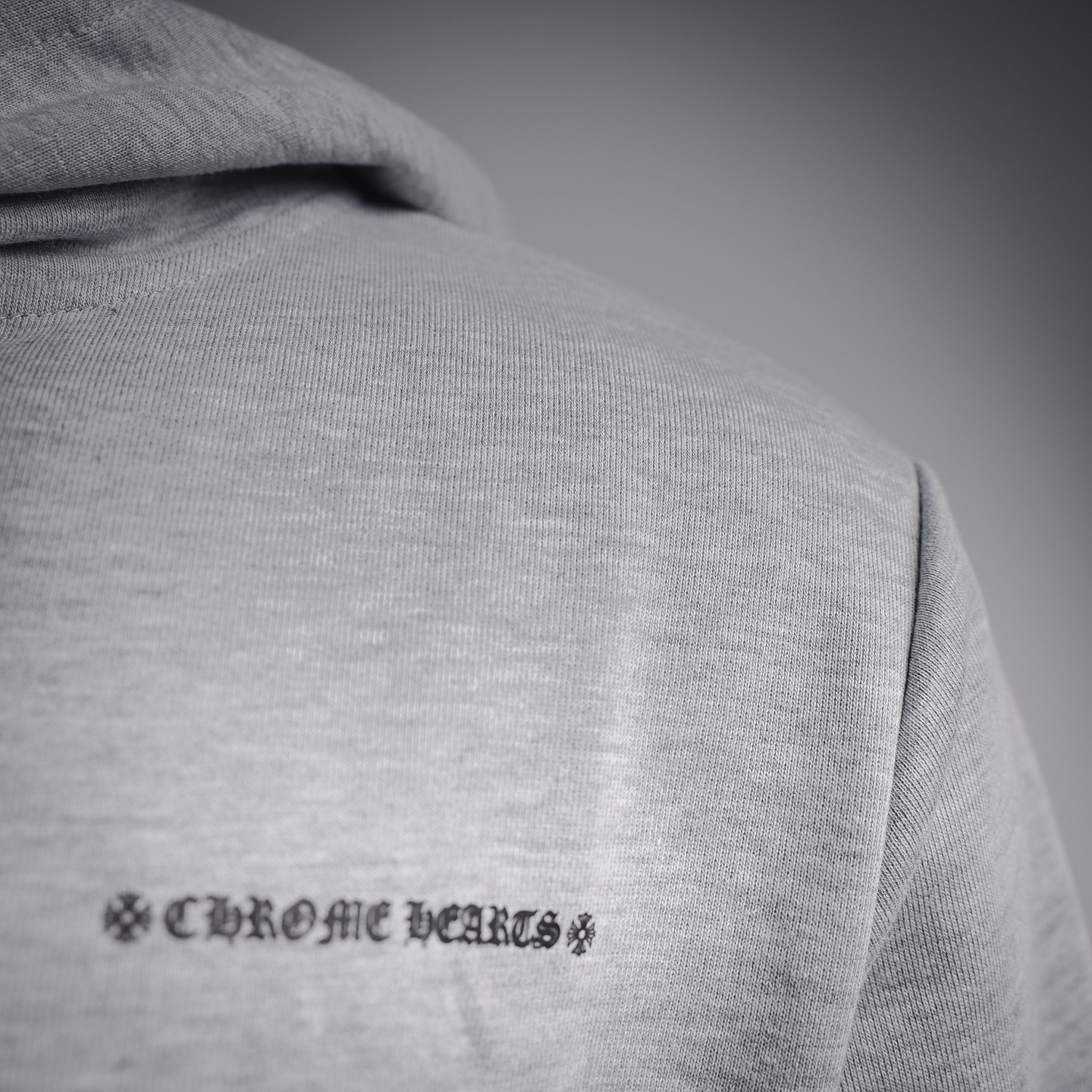 Chrome graffiti-print hoodie
