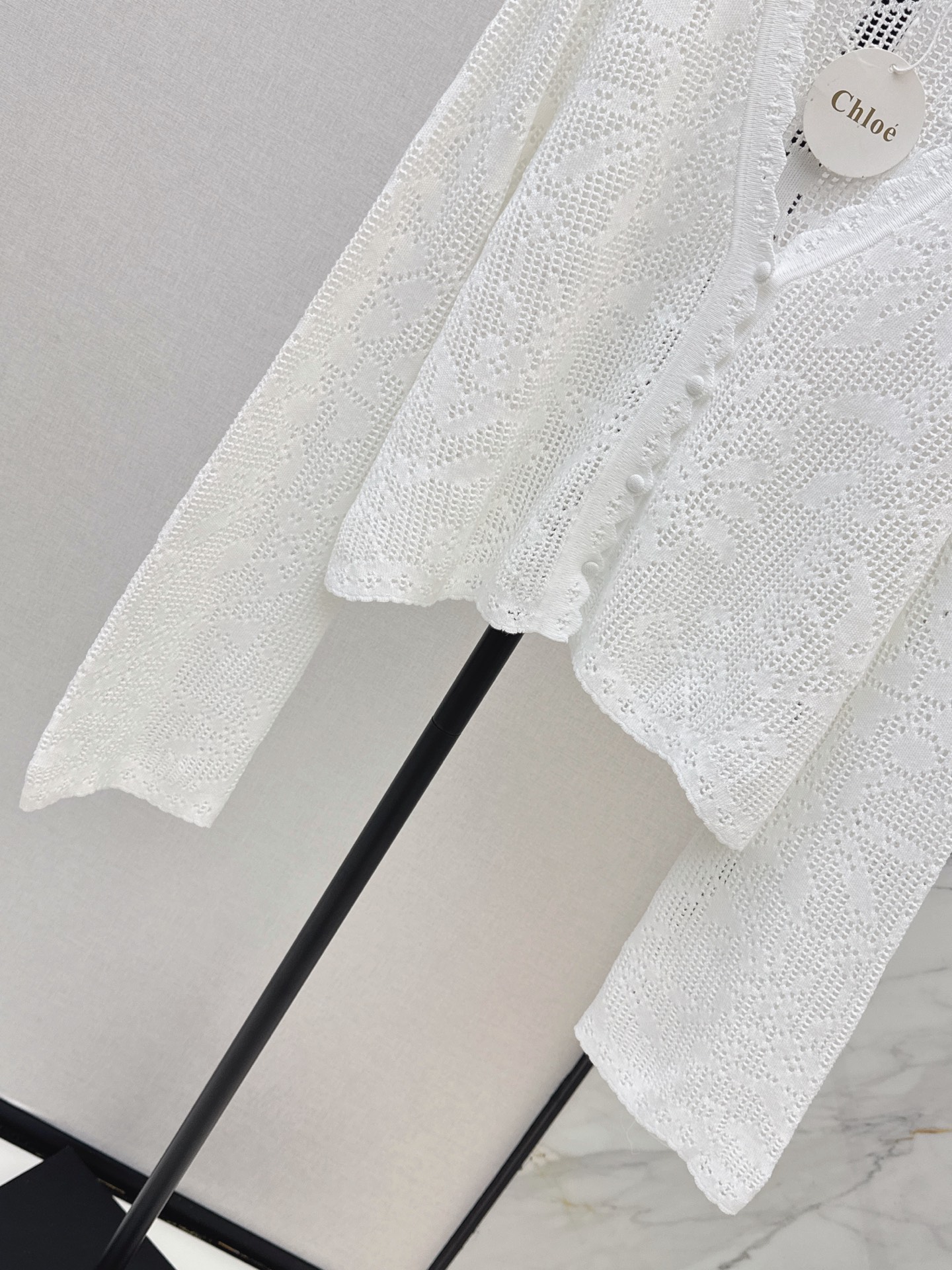 Chol 26fw hollow knit cardigan